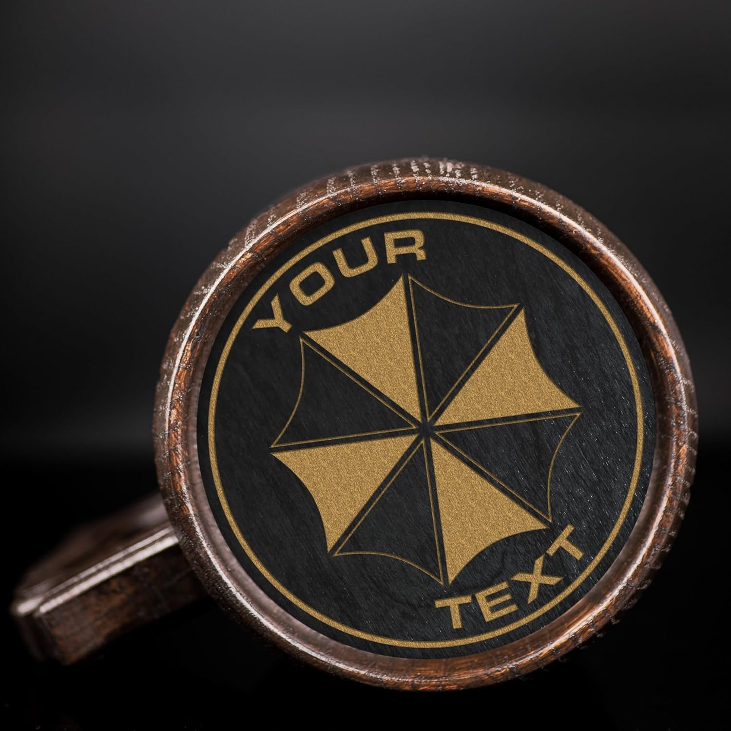 Umbrella Corporation Beer Mug, 22 oz, Gamer Engraved Beer Stein Gift, Handmade Wooden Tankard, Groomsman Gift