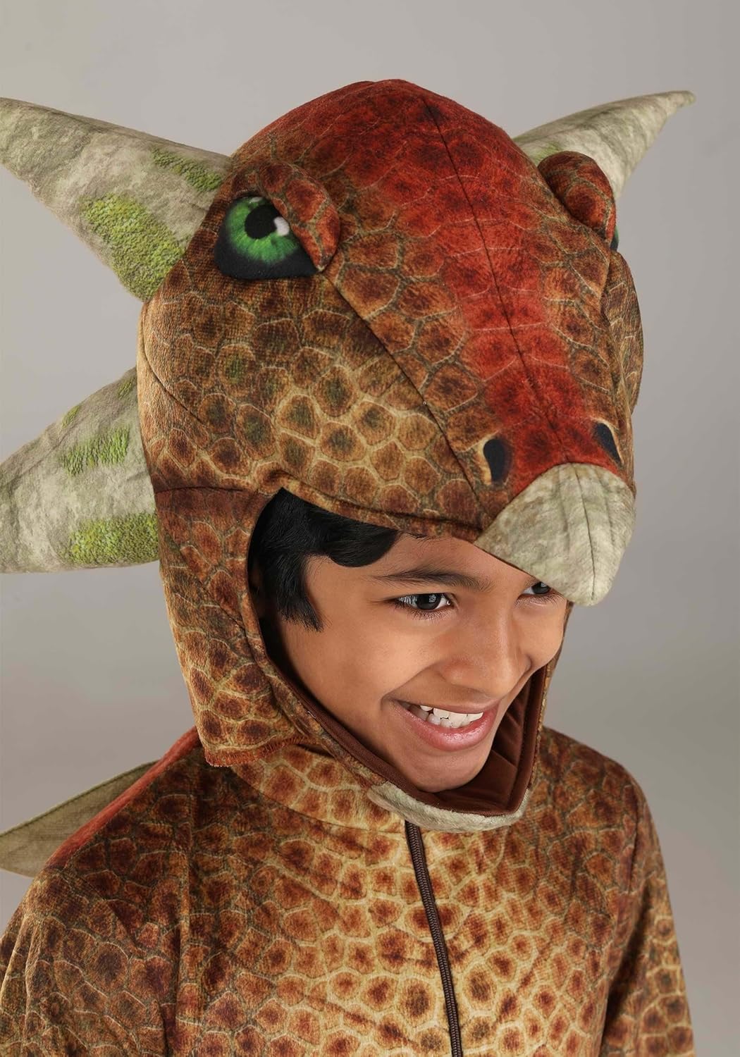 Kids Ankylosaurus Dinosaur Costume - Includes Jumpsuit, Headpiece, Gloves & Shoe Covers - Prehistoric Halloween Outfit - Image 3