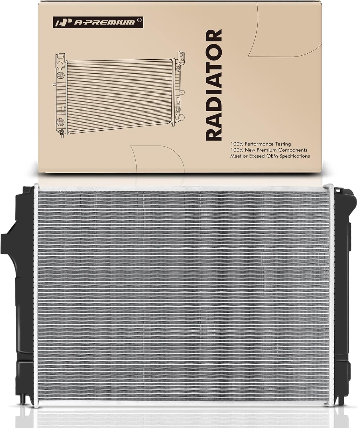 A-Premium Engine Coolant Radiator Assembly Compatible with Toyota Prius C 2012 2013 2014 2015 2016 2017 2018 2019 L4 1.5L Manual Transmission