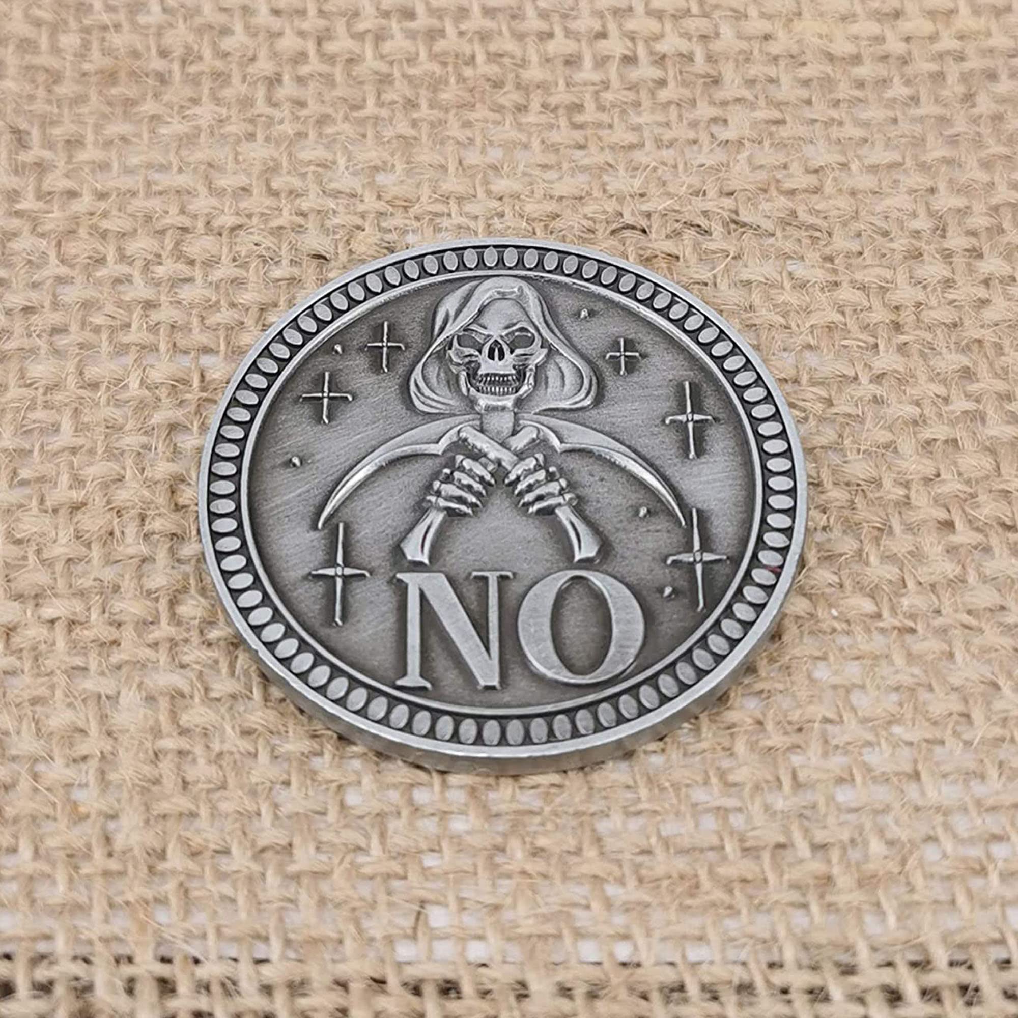 Amazon.co.jp: Yes No チャレンジコイン 意思決定メーカー コイン占い - シルバー : おもちゃ