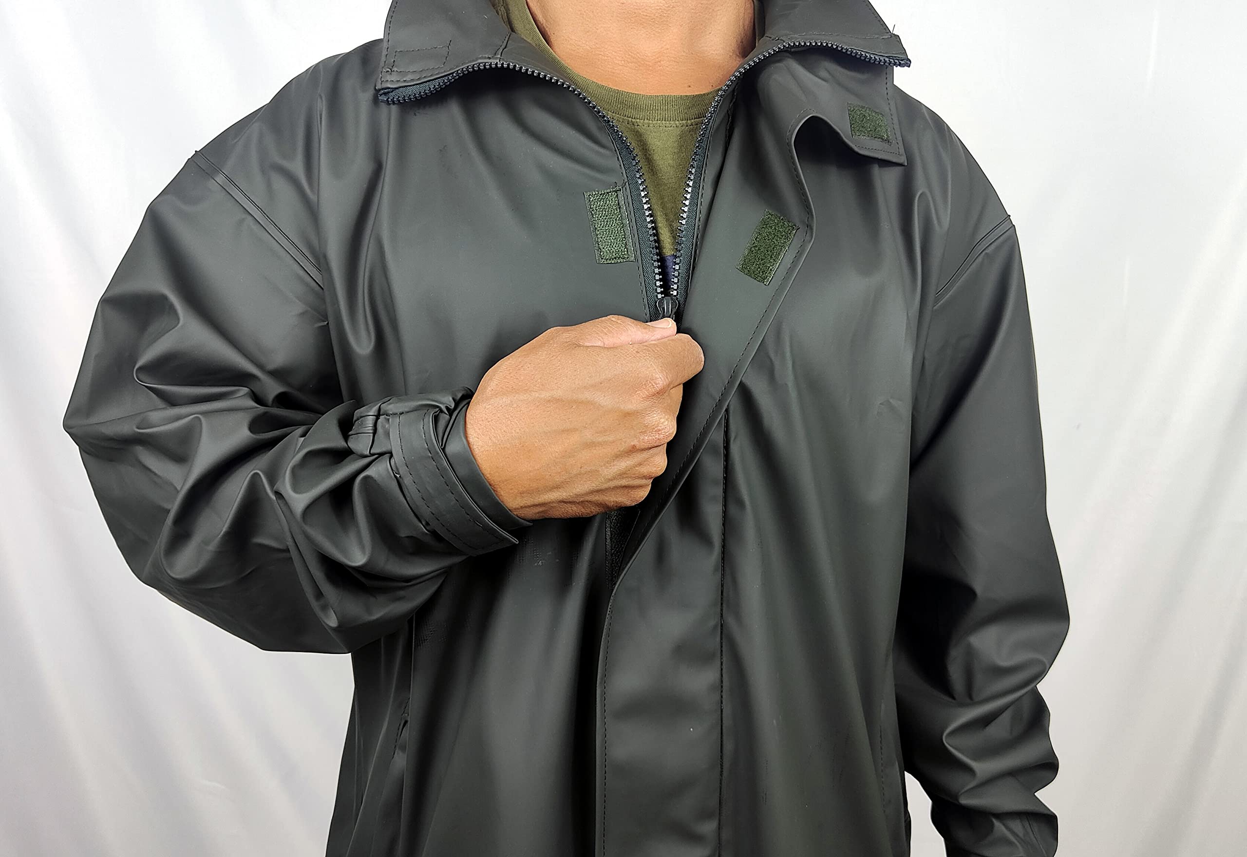 Ensemble pluie veste/pantalon en polyuréthane extra résistant