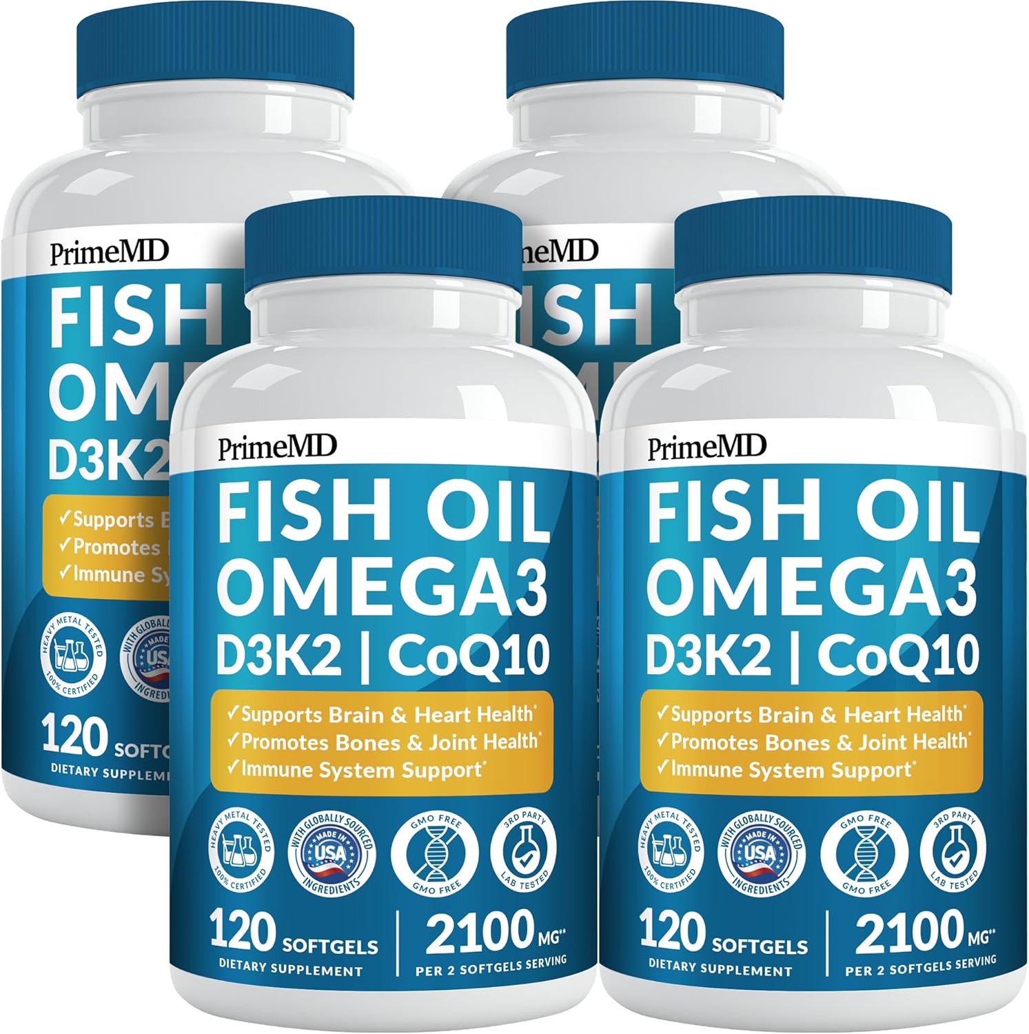 5-in-1 Fish Oil Omega 3 Fatty Supplements...
