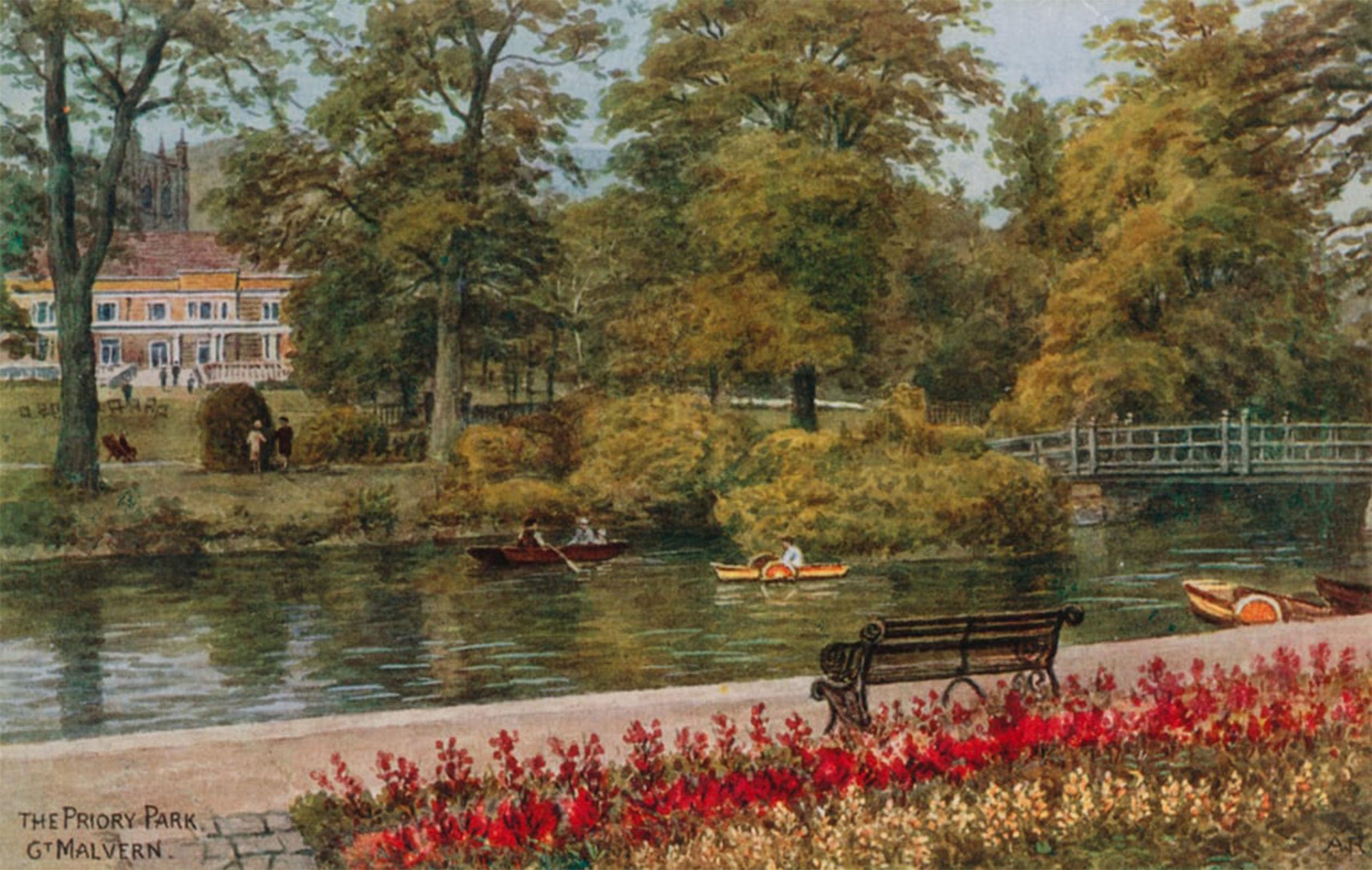 ARTXLXXBN Famous Print Painting Colorful Art Print the Priory Park Gt Malvern by Alfred Robert Quinton Canvas Art Decorations for Home Decor 60x90cm