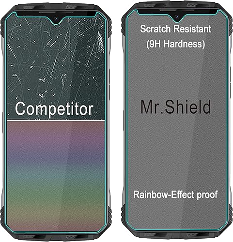Miniatura 5 de Mr.Shield Paquete de 3 Protector de pantalla para Doogee V MaxV Max Pro vidrio templado vidrio japonés con dureza 9H Protector de pantalla