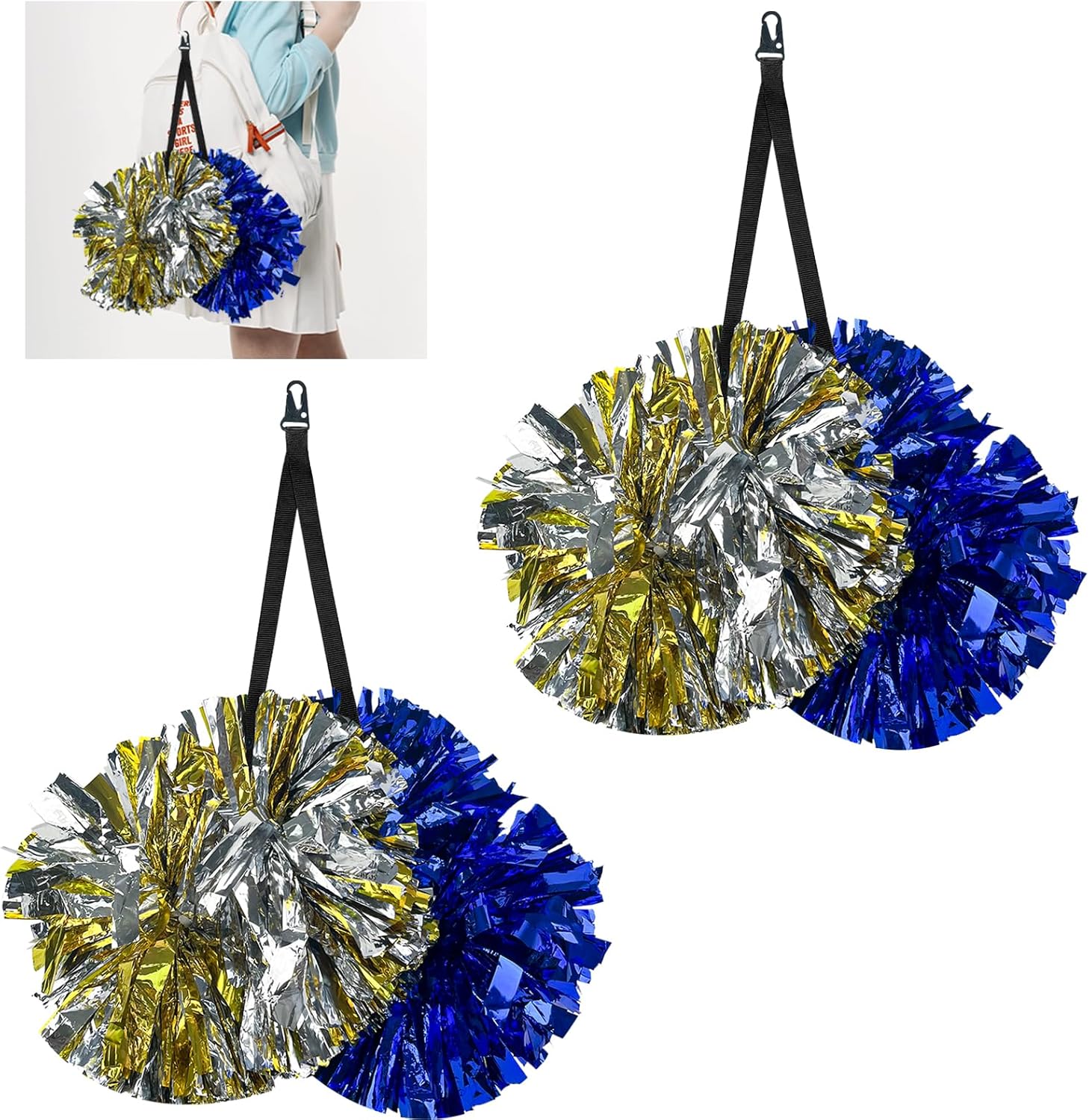 Pom Holder for Cheerleading Accessories 2 Pack Adjustable