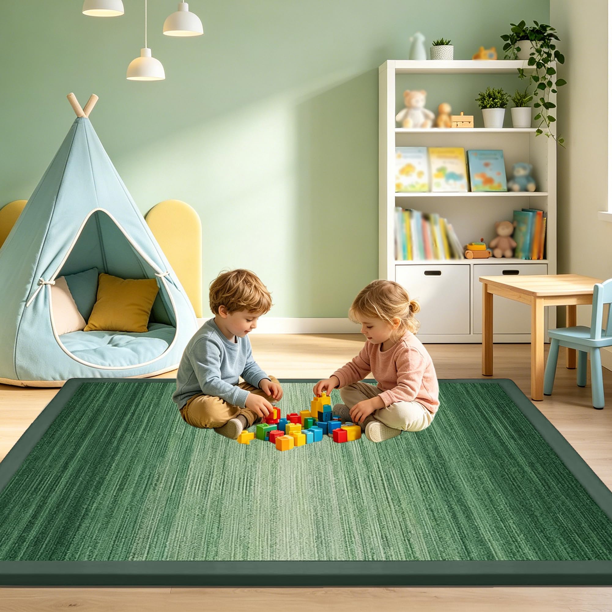 Krabbelmatte Baby 2cm Dicke Schaumstoff Spielmatte Teppich Kinderzimmer rutschfeste Schaumstoffmatte Warm Spielteppich Kinder Krabbeldecke 120 x 160 cm