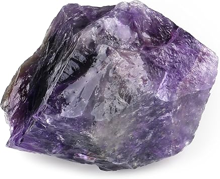 YATOJUZI Amethyst 1.8-2.2" Natural Raw Stones and Healing Crystals Large Stone Rough Crystal Rocks for Tumbling Cabbing Polishing Fountain Rocks Decoration 1PCS