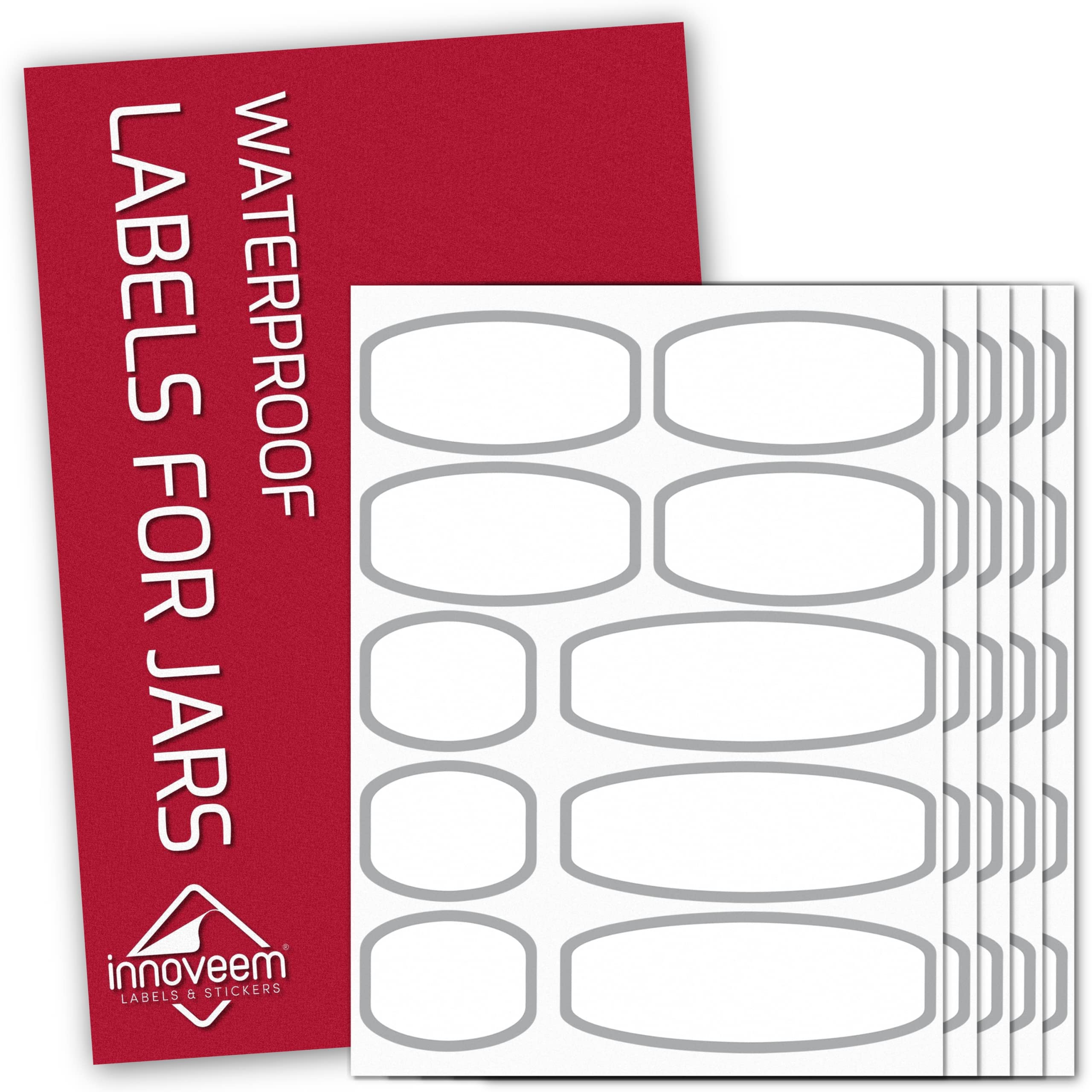 Buy 100 Waterproof Labels for Jars 3 Sizes of Sticky Labels for Jars