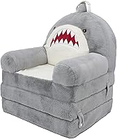 Soft Landing | Elite Seat | Amazon Exclusive | Convertible Plush Sofa Seat - Shark