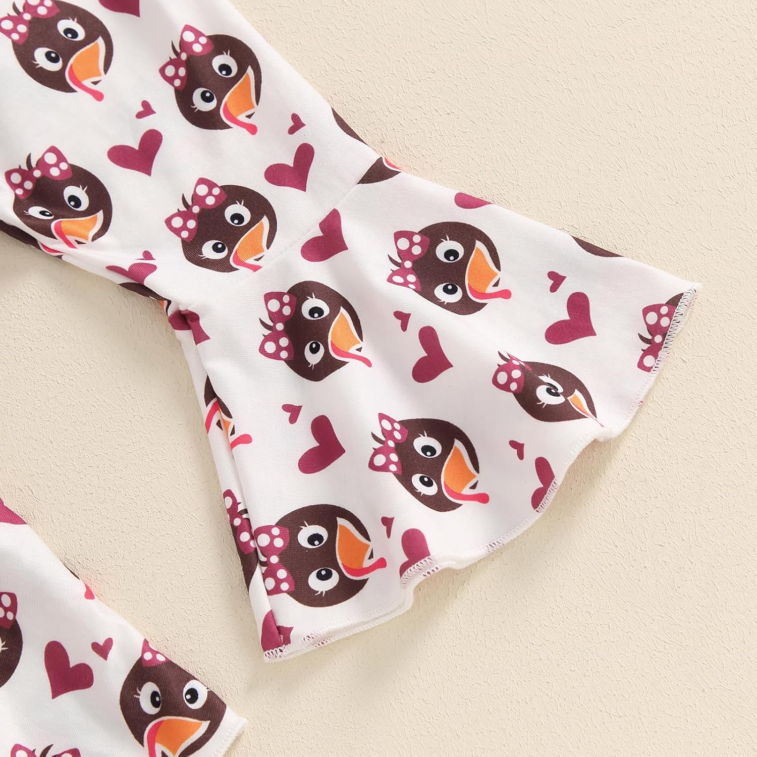 SAYOO My First Thanksgiving Baby Girl Outfit Newborn Little Turkey Bodysuit Romper Bell Bottom Pants Headband Fall Clothes - Image 8