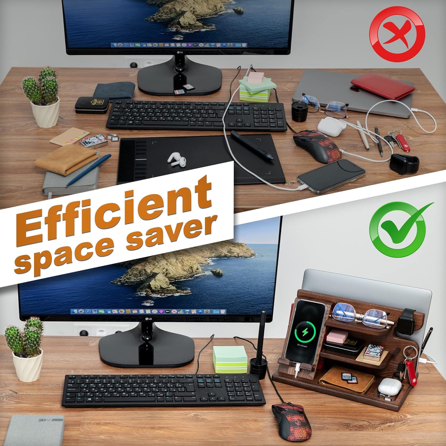 Wooden Phone Docking Station