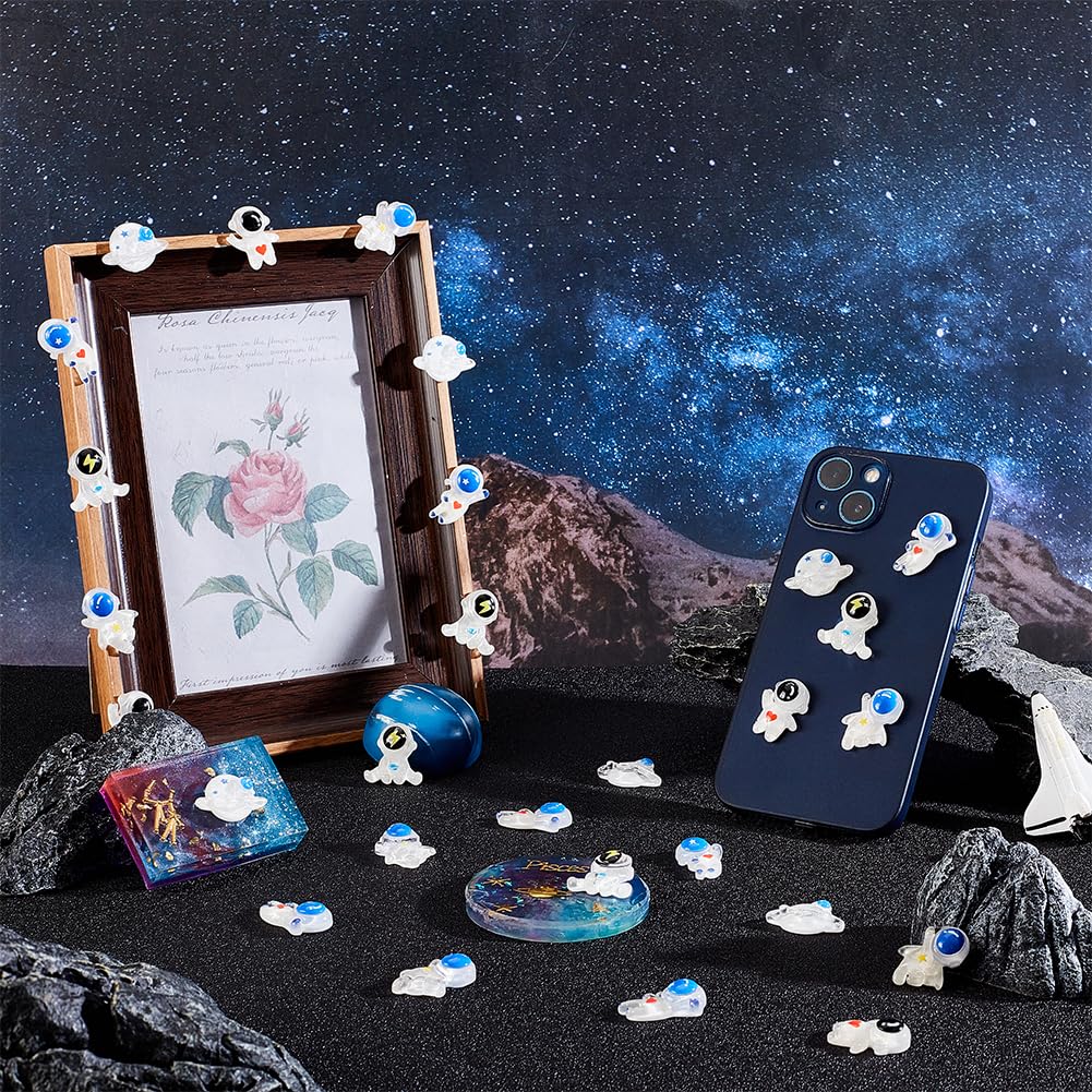 Amazon.co.jp: OLYCRAFT 100個5種類 宇宙飛行士ネイルチャーム 宇宙