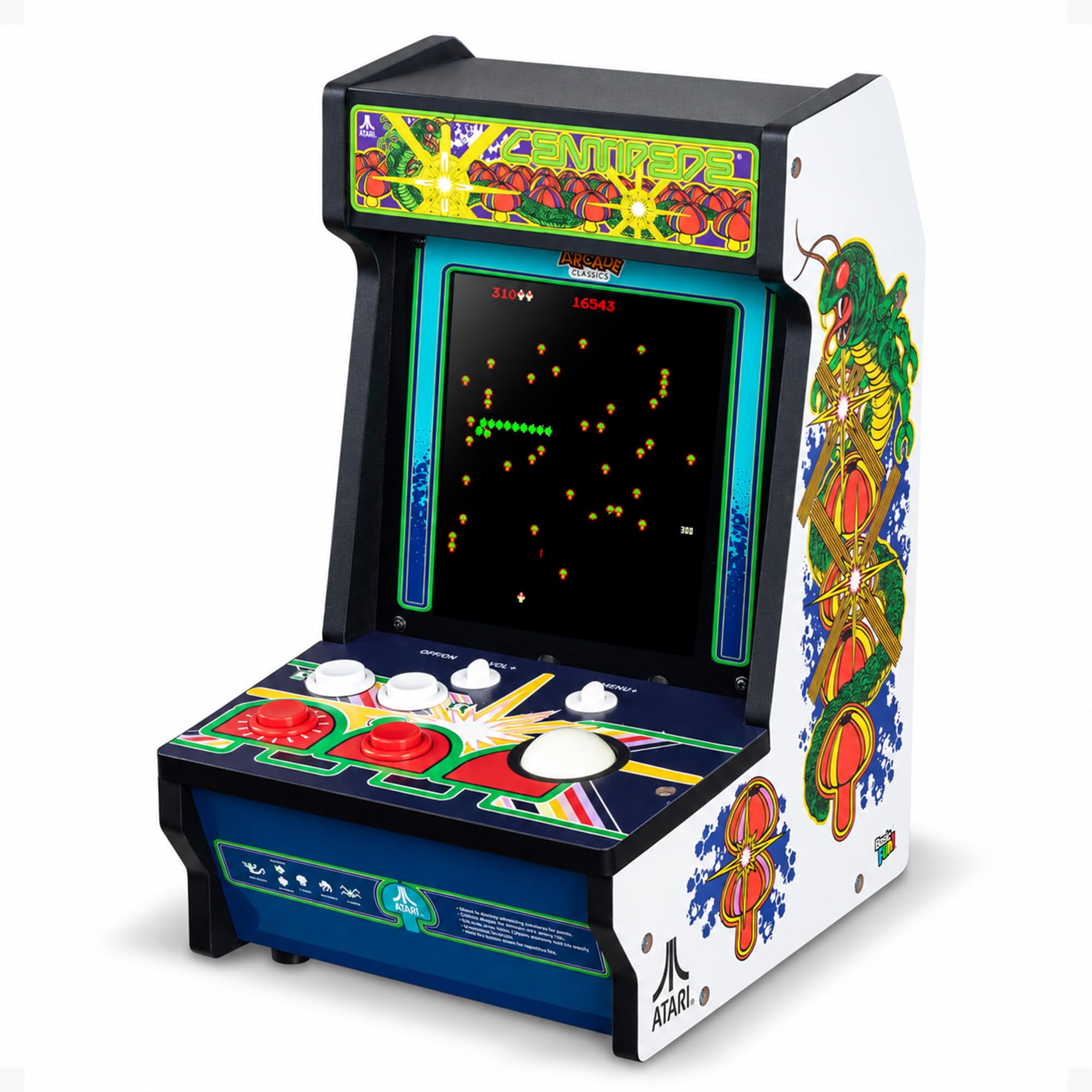 Atari CENTIPEDE 1/6スケールアーケードゲーム Arcade Classics - Atari Centipede Counter Series Game Machine, 5