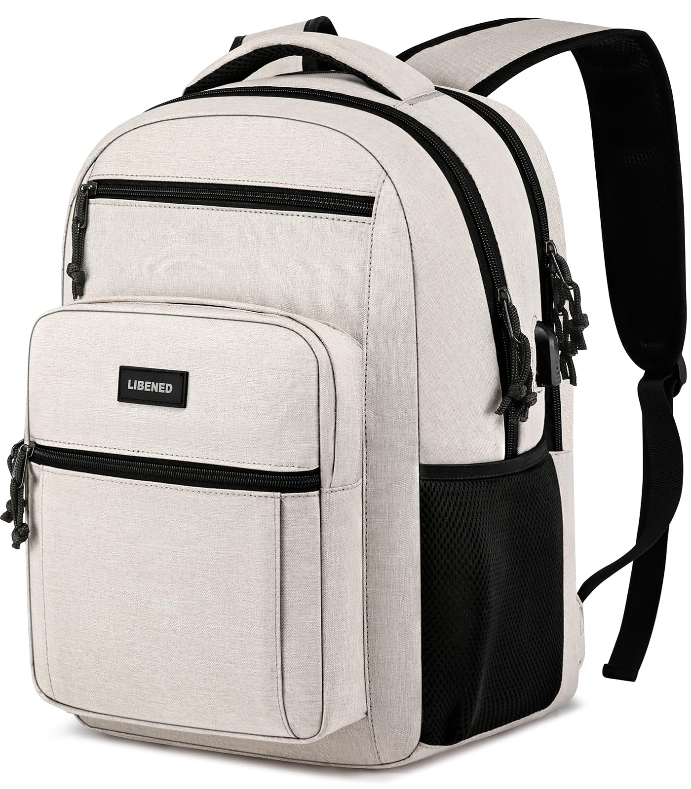 LIBENED School Backpacks for Teens Boys and Girls, Laptop Teens backpack with USB Charging Port, 15.6 Inch Water Resistant Mochila for Work, College,