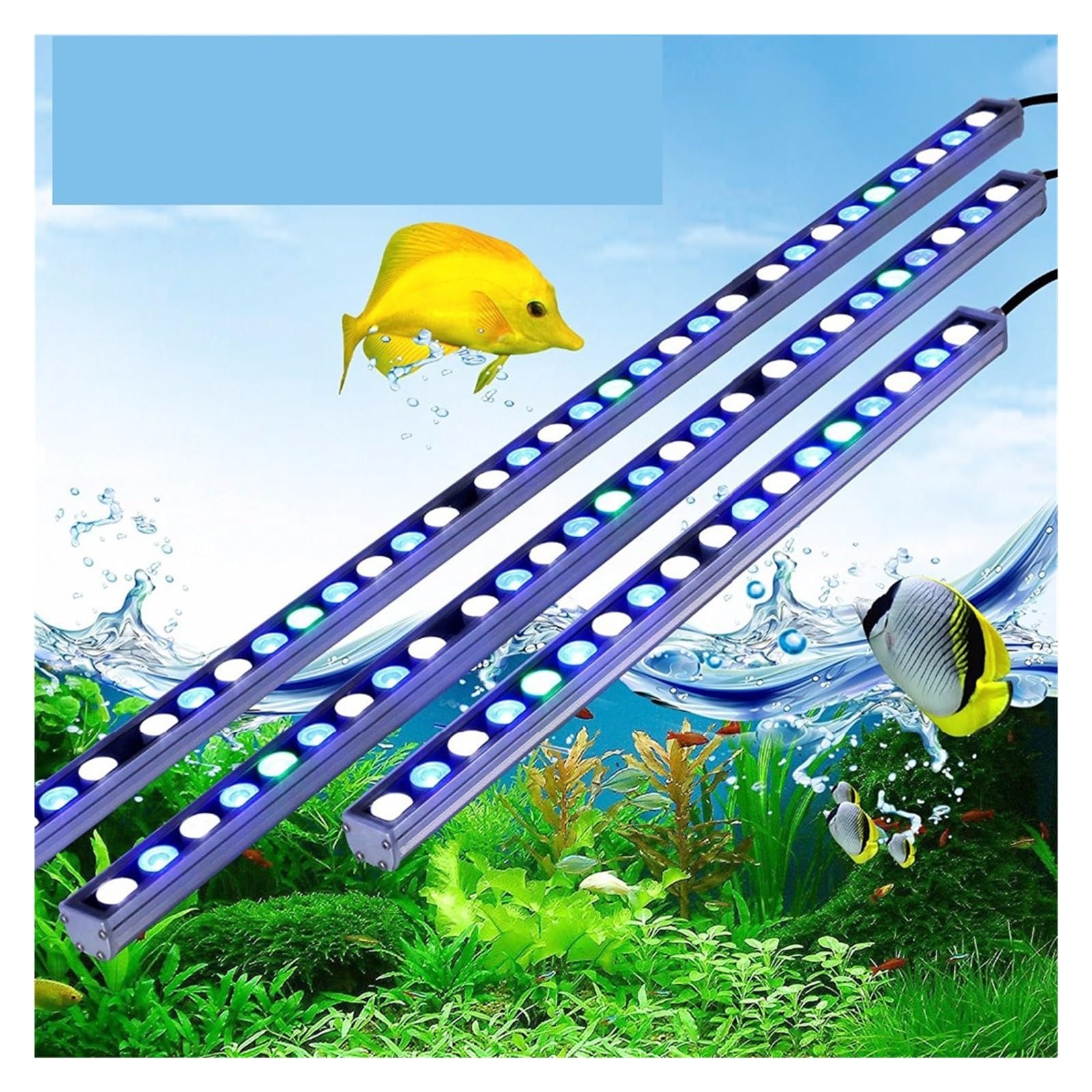 Światło do akwarium, 54 W/81 W/108 W Led Aquarium Strip Light W High Power Akwarium Oświetlenie Led Piękna Twoja Rafa Koralowa Lampa Akwarium(108W)