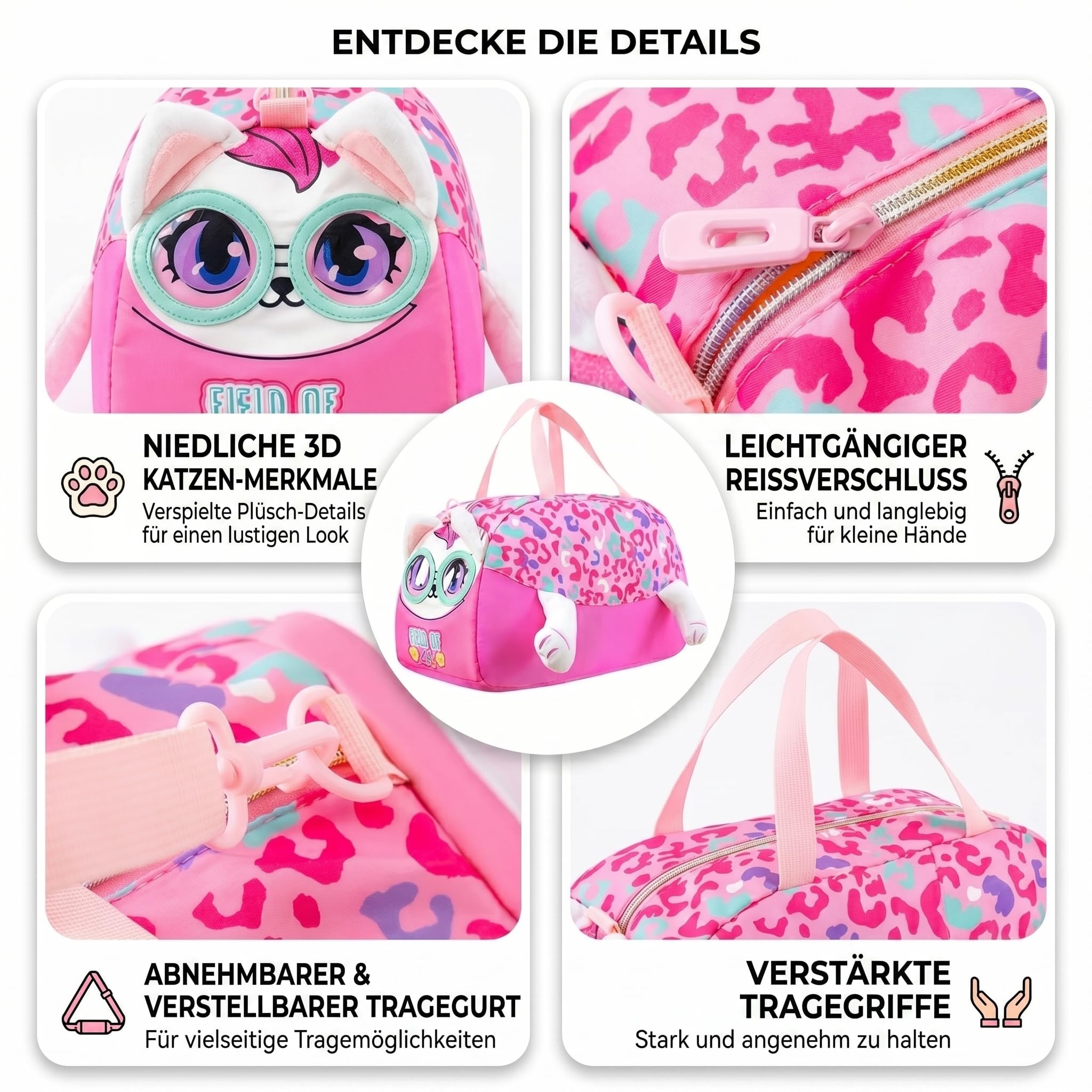 Suweir Sporttasche Kinder Schwimmtasche Jungen Mädchen Wasserdicht Badetasche Weekender Reisetasche Niedlich Outdoor Fussballtasche Duffle Bag für Reisen, Fitness, Sport, Schule