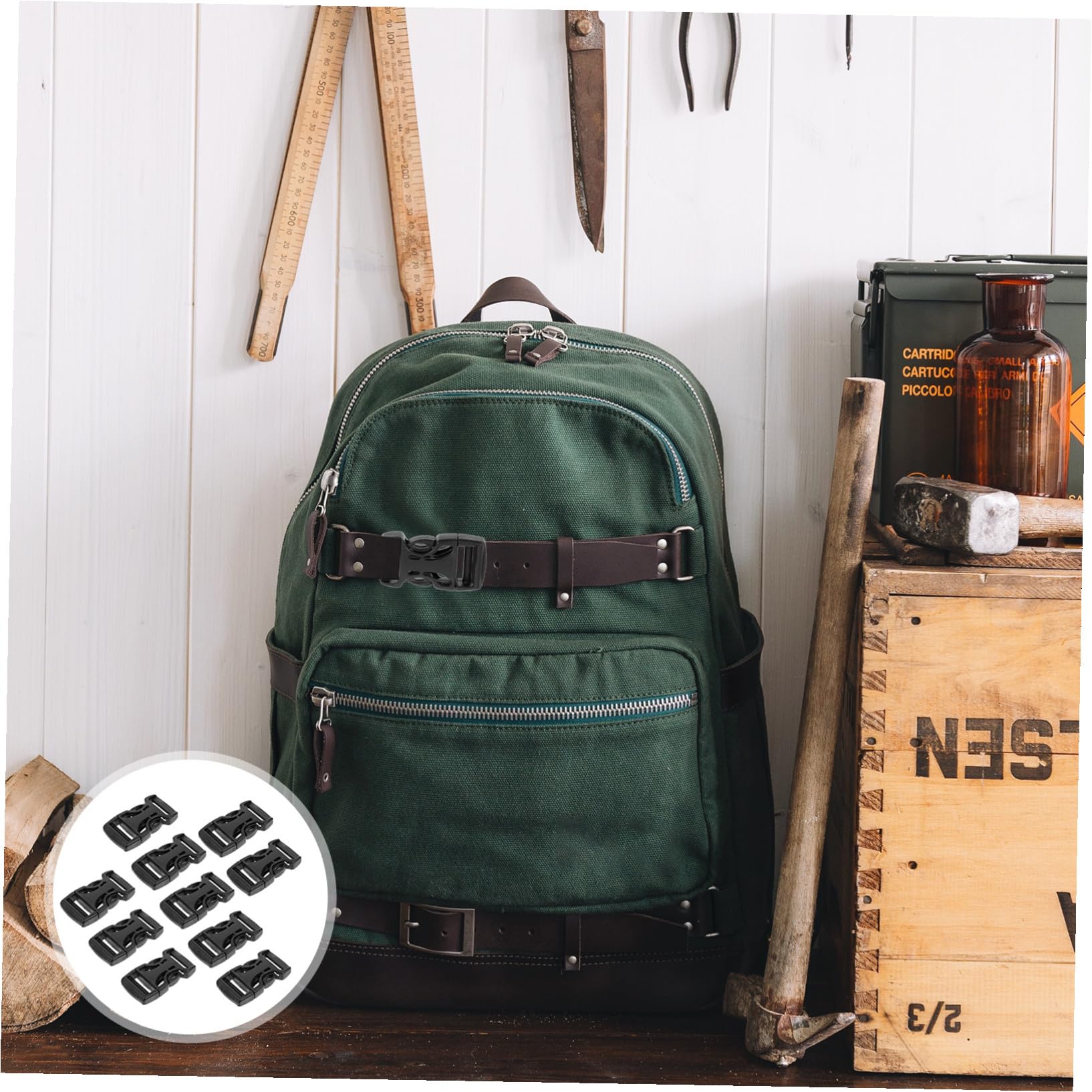 100 piezas Buckles para Equipaje de Liberación Rápida Hebillas de Correa de Accesorios Duraderos para Maletas y Mochilas Material Ecológico Pom Repuestos Prácticos para Uso Diario