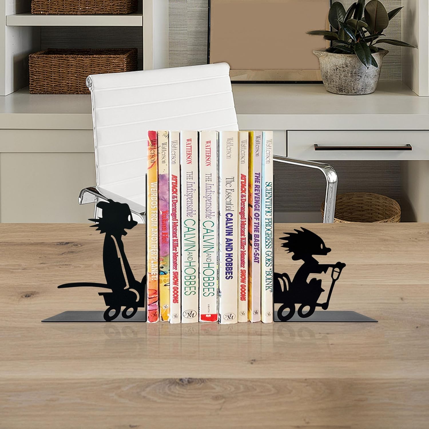 C&H Inspired Kids Bookends, Decorative Bookends for Kids Bookshelves, Cartoon Style Book Stoppers for Children Room, Fun Reading Decor Gift