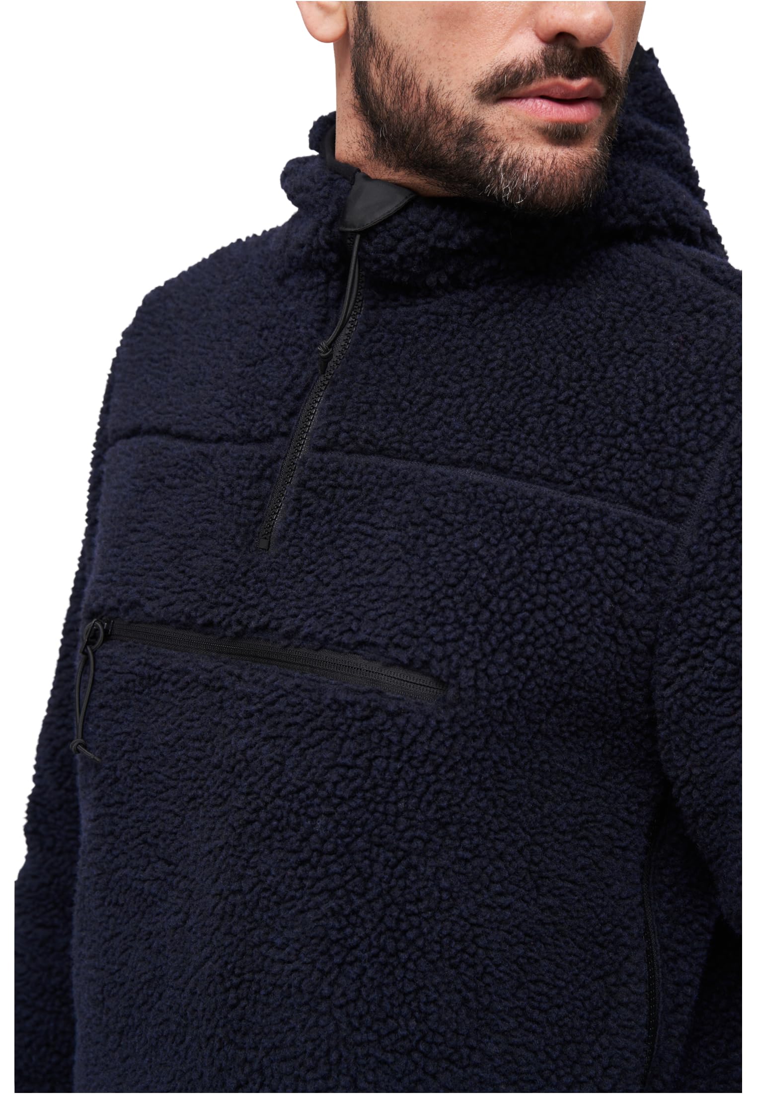Brandit Teddy Coupe-Vent Homme Coupe-Vent Noir 100% Polyester