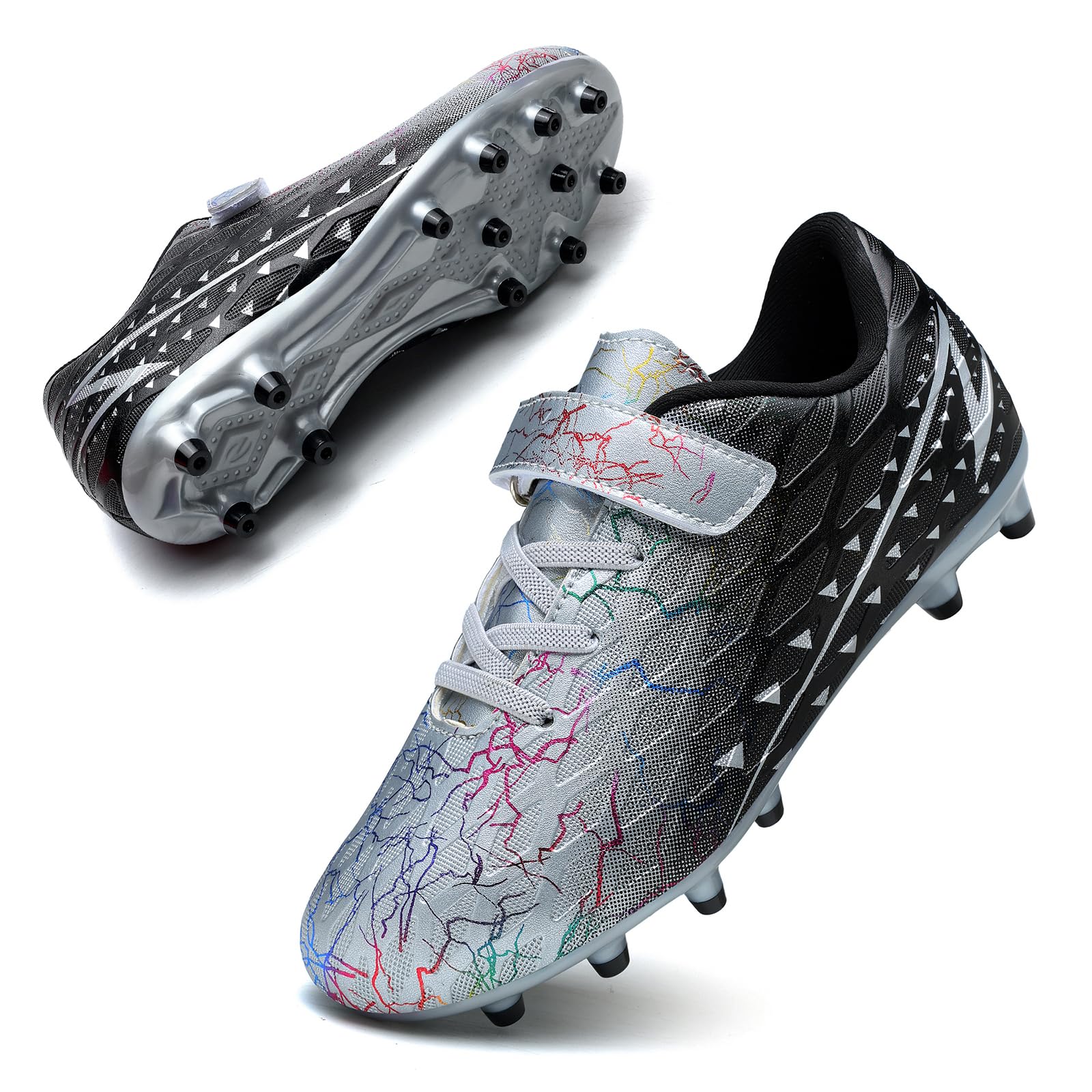 Boys Football Boots Shoes Kids Girls FG/AG Soccer Athletics Training Sport Running Shoes Profession Competition Teenager Indoor Outdoor Cleats Sneakers for Unisex — view 15