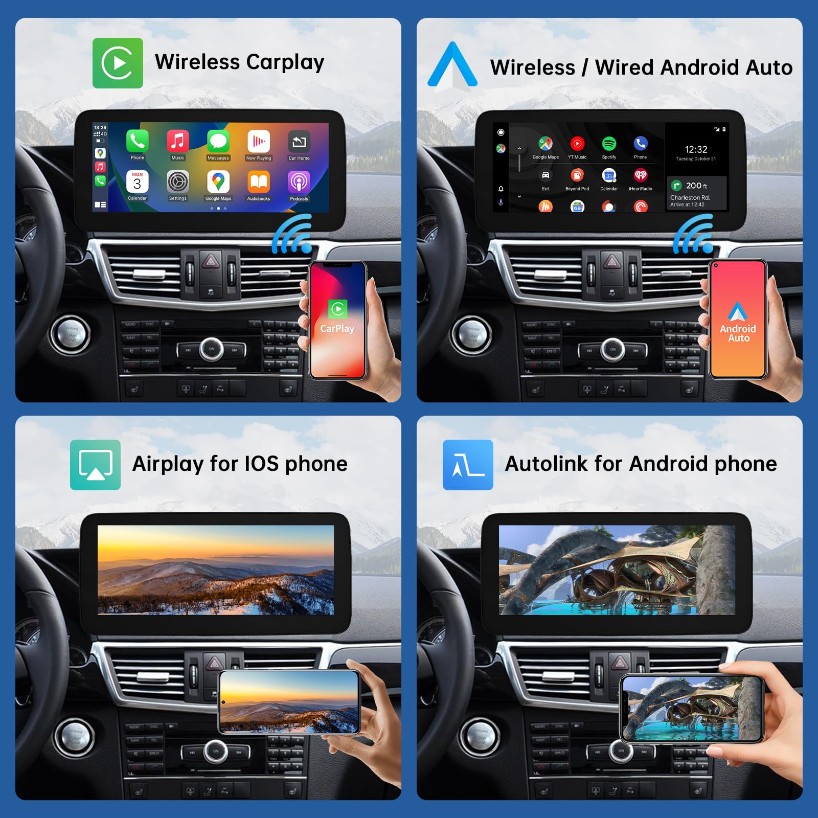 Stereo Carplay GPS Für Benz E Klasse W212 Android Radio Bildschirm Multimedia