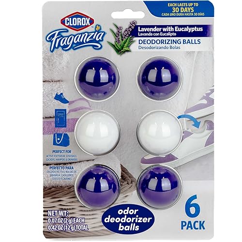 Clorox Fraganzia Deodorizing Balls with Lavender and Eucalyptus Scent, Shoe