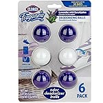 Clorox Fraganzia Deodorizing Balls, Lavender with Eucalyptus Scent - Battery Free Air Refresher, Odor Eliminators for Shoes, Gym Bag, Closet, Locker, Hamper, and Drawer Odor Deodorizers, 6 Count
