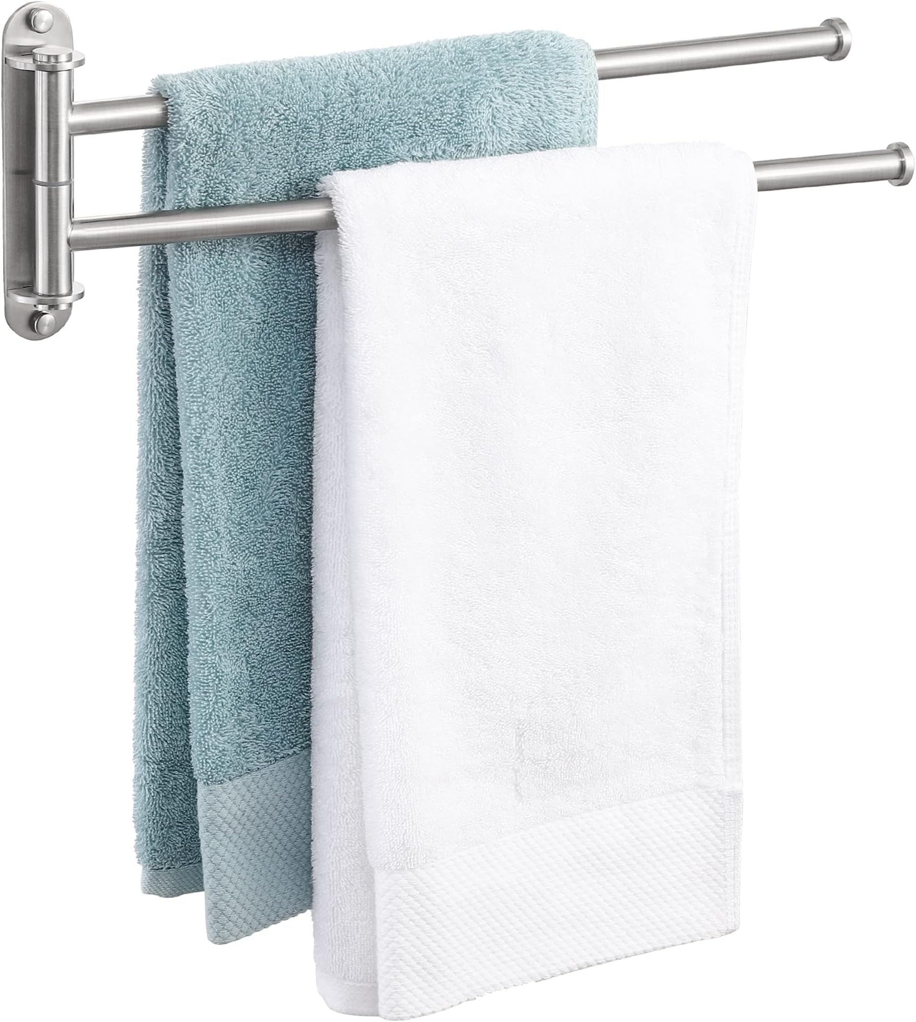 Amazon.com: Sumnacon™ Silver Stainless Steel Wall-Mounted Towel Rail ...