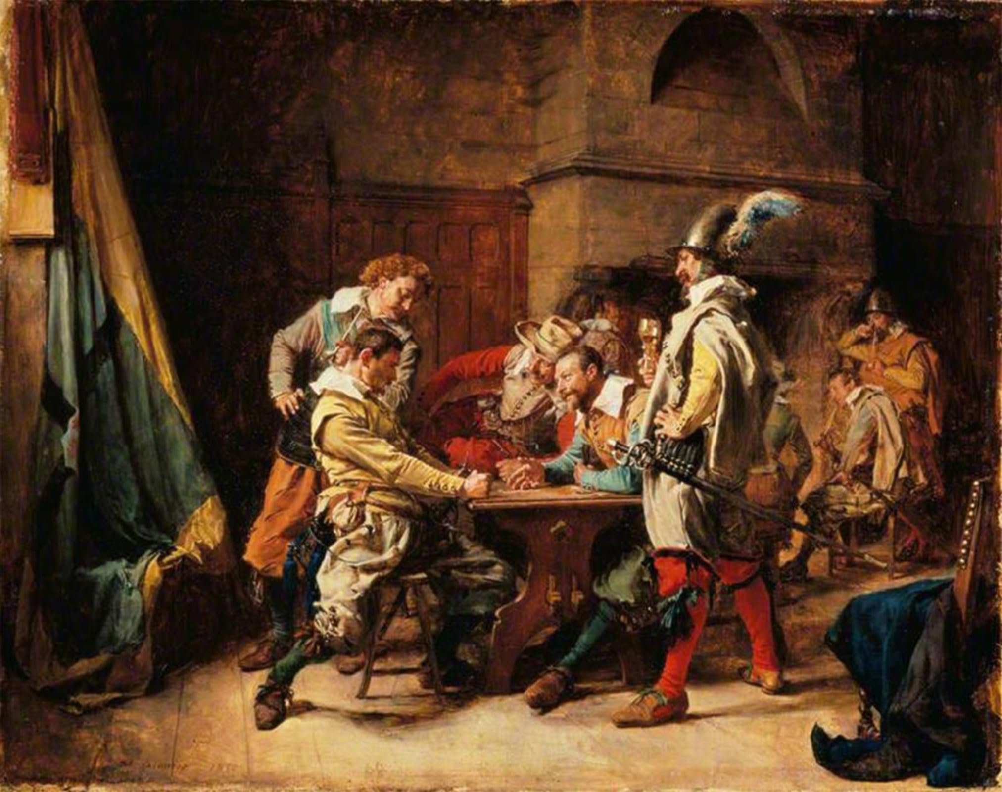 ARTXLXXBN Famous Painting Canvas Artwork Graffiti Print il Perduto Jean-Louis Ernest Meissonier Portrait Canvas Image for Home Decor 60x90cm