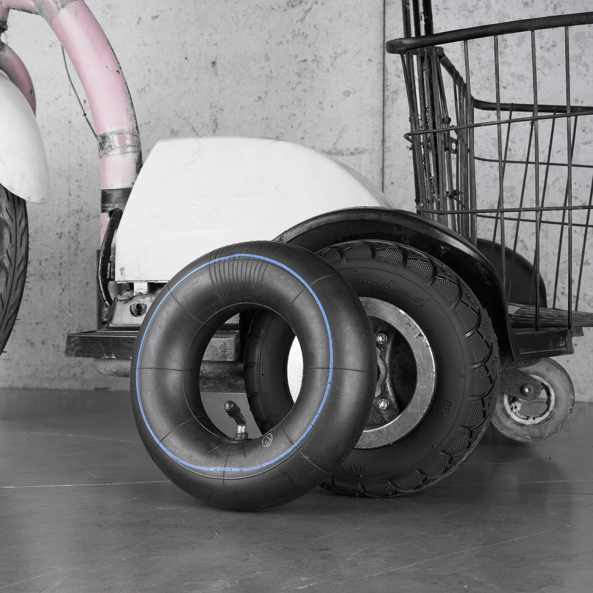 PaoWin Schubkarrenrad-Schläuche 2er Set - 2.80/2.50-4 Mit TR87 Ventil Für Gartenkarren & Mäher