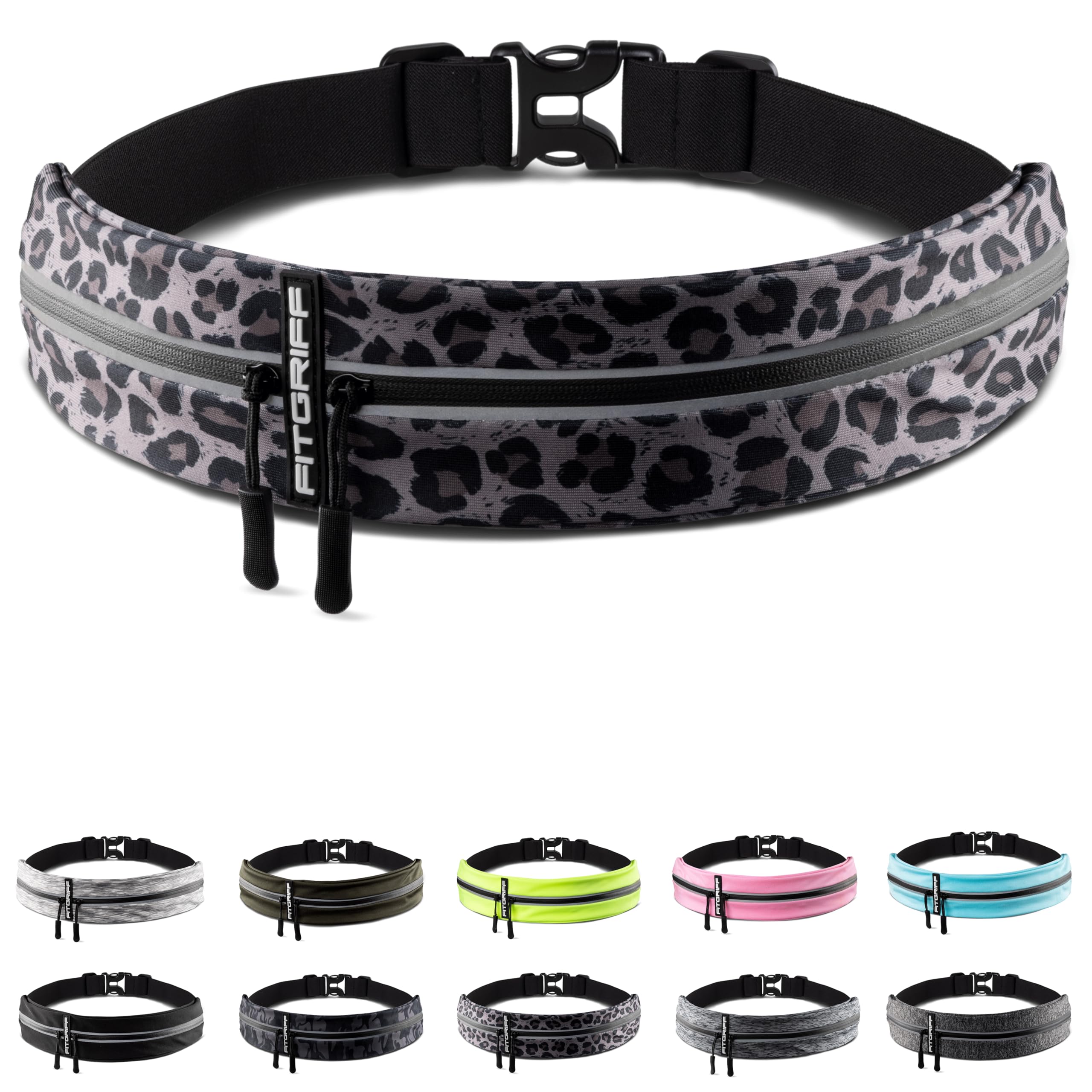 Fitgriff® Marsupio Running - Porta Cellulare Corsa (per Ogni Telefono) per Uomo e Donna - Cintura Jogging per Sportivo, Camminata