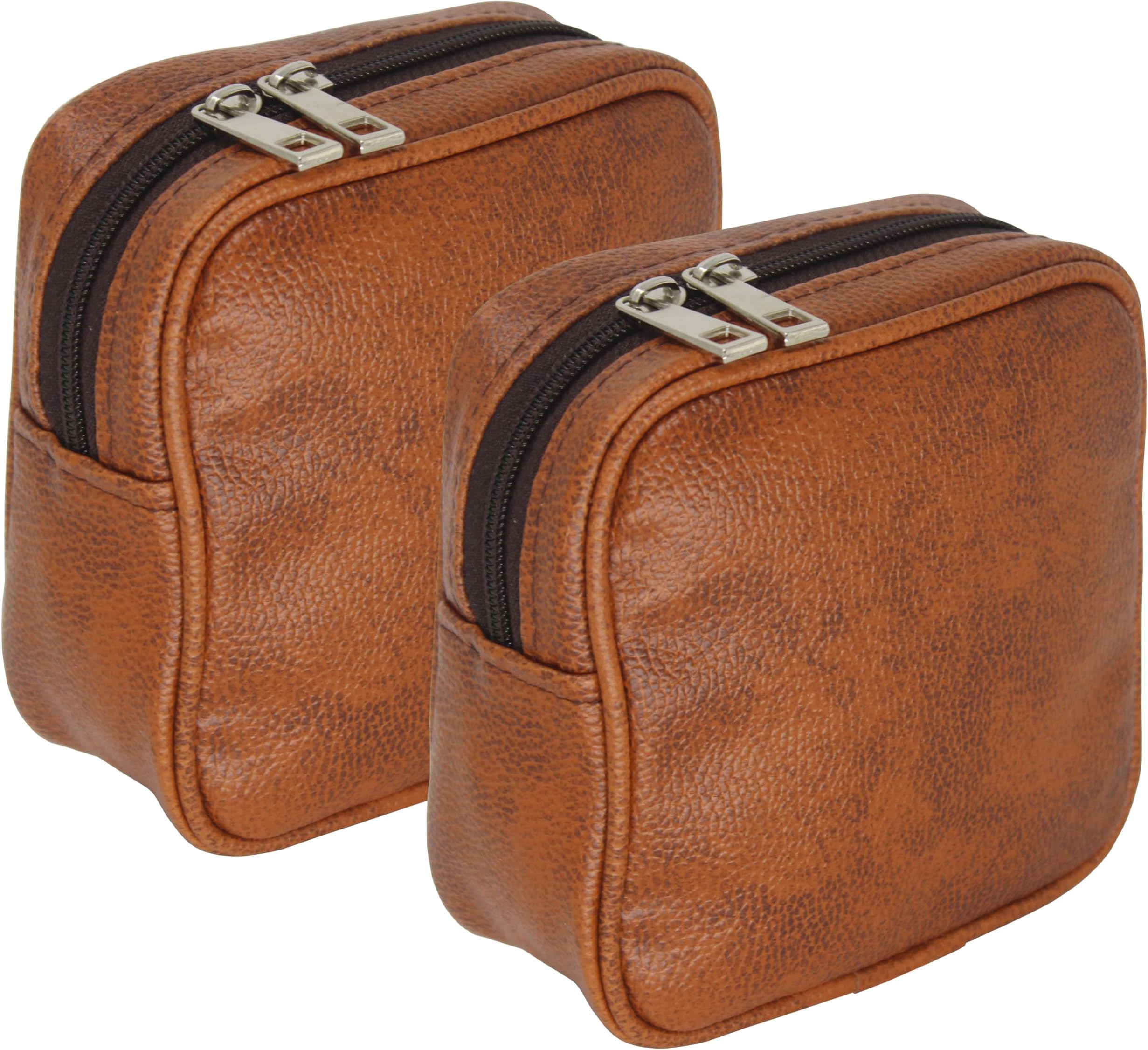 atorakushon 2 Pcs Small Pouches for Women, Mini Makeup Pouch, Coin Purse Pocket Cosmetic Bag Earring Travel Organizer for Lipstick Jewelry Earphones (Ten)