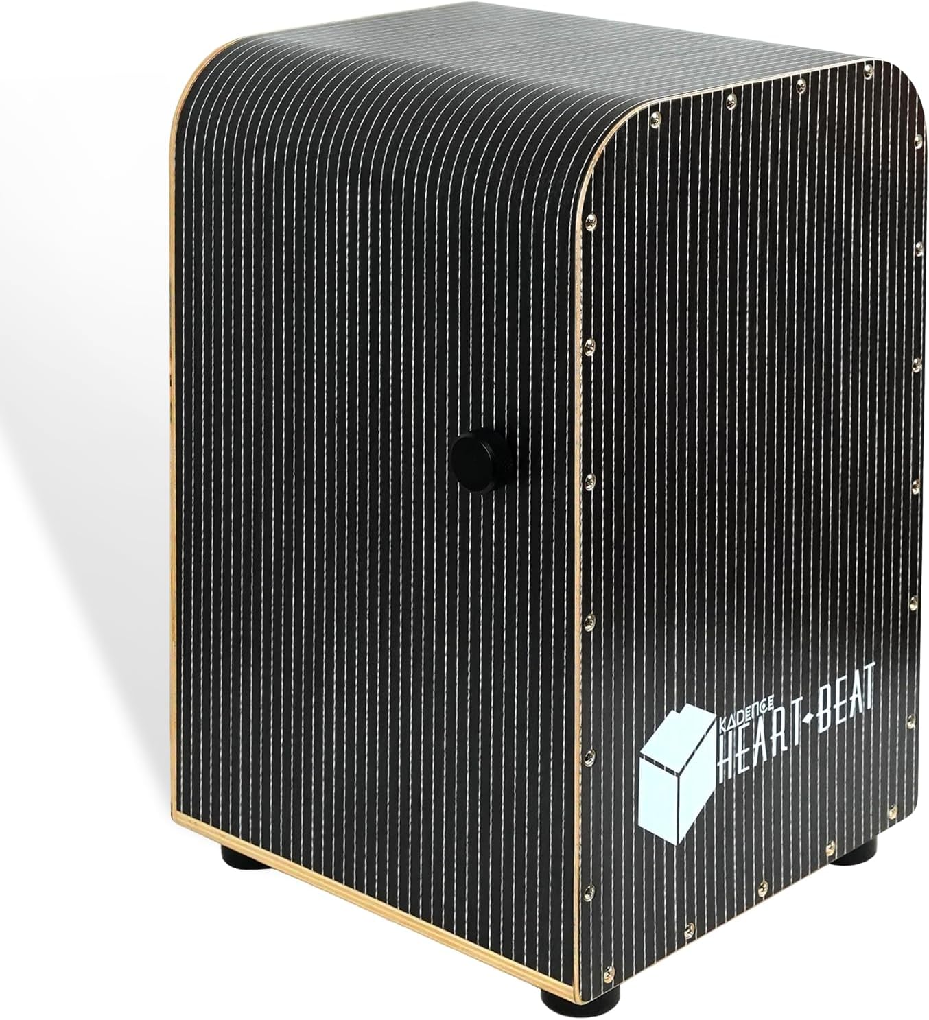 Kadence GL40A Heartbeat Cajon | Adjustable Snare String | Tech Wood Body & Head | Anti-skid Rubber Feet | Includes Learning Course | Black
