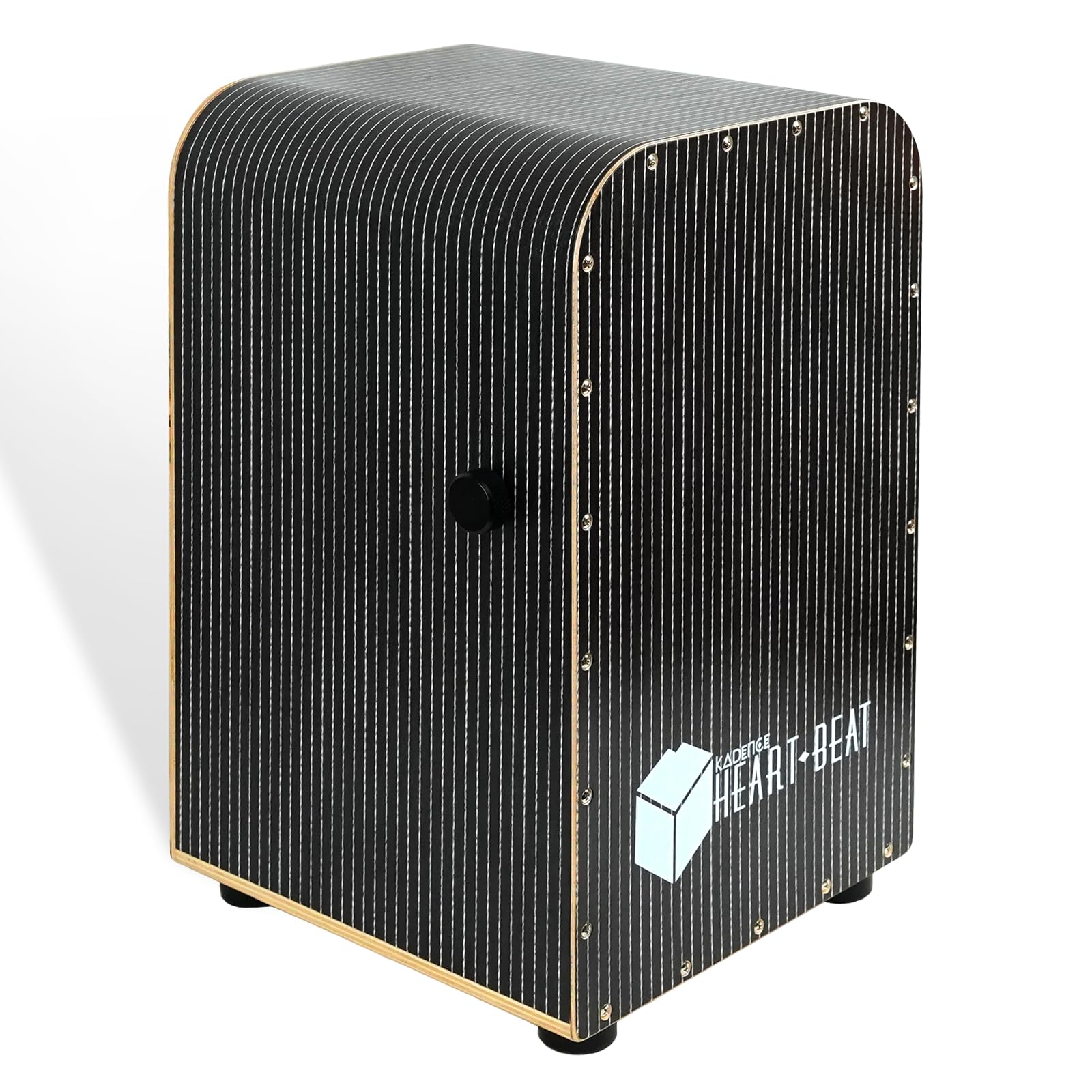 Kadence GL40A Heartbeat Cajon | Adjustable Snare String | Tech Wood Body & Head | Anti-skid Rubber Feet | Includes Learning Course | Black
