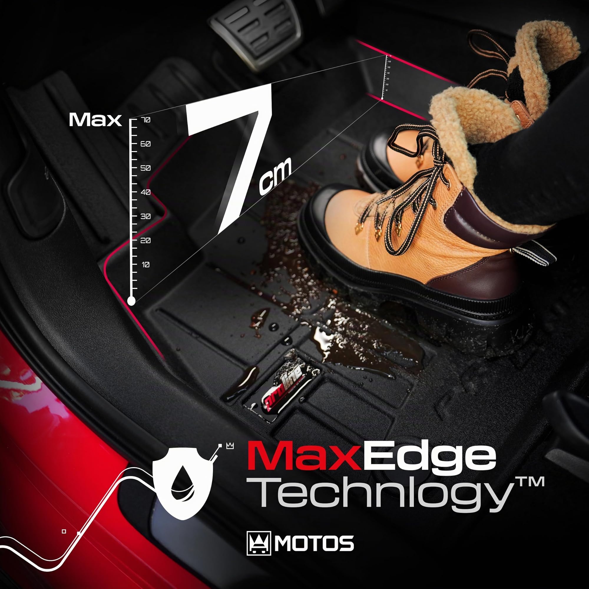 MOTOS Tapis de sol caoutchouc pour Honda Civic XI depuis 2021 Améliorez Votre Confort de Voyage avec Le tapis noir antidérapant Auto 3D- tapis voiture Tous Temps pour Voiture, Protection Contre les sa