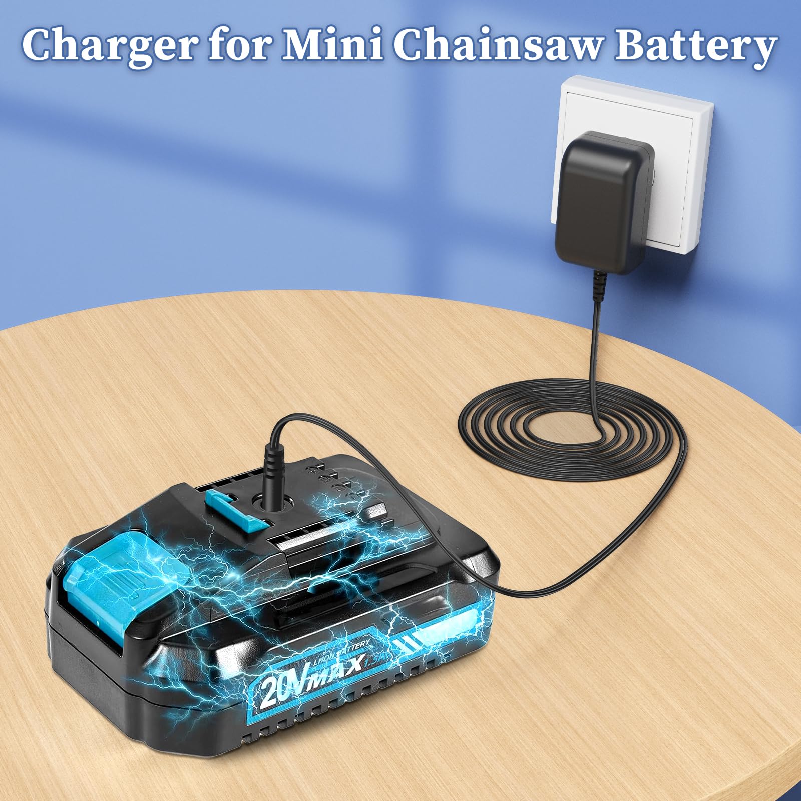 DONYOIE 21V AC/DC Adapter Charger For Saker Mini Chainsaw Battery SK1804D - Universal Power Supply Cord