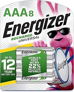 Energizer Recharge Universal Rechargeable AAA Batteries (8 Pack), Triple A Batteries
