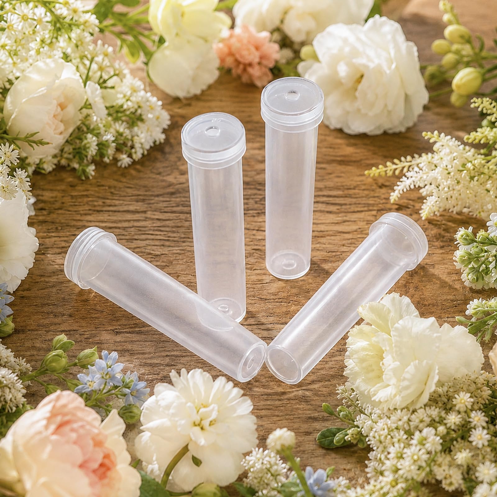 Clear Floral Water Tubes - 100 Pack -4