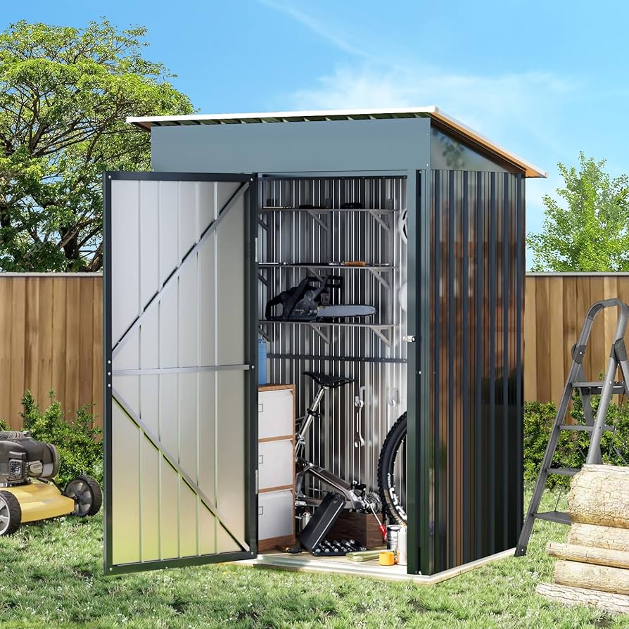 Amazon.com : Breezz 5x3FT Vertical Outdoor Steel Storage Shed Amazon.com : Breezz 5x3FT Vertical Outdoor Steel Storage Shed