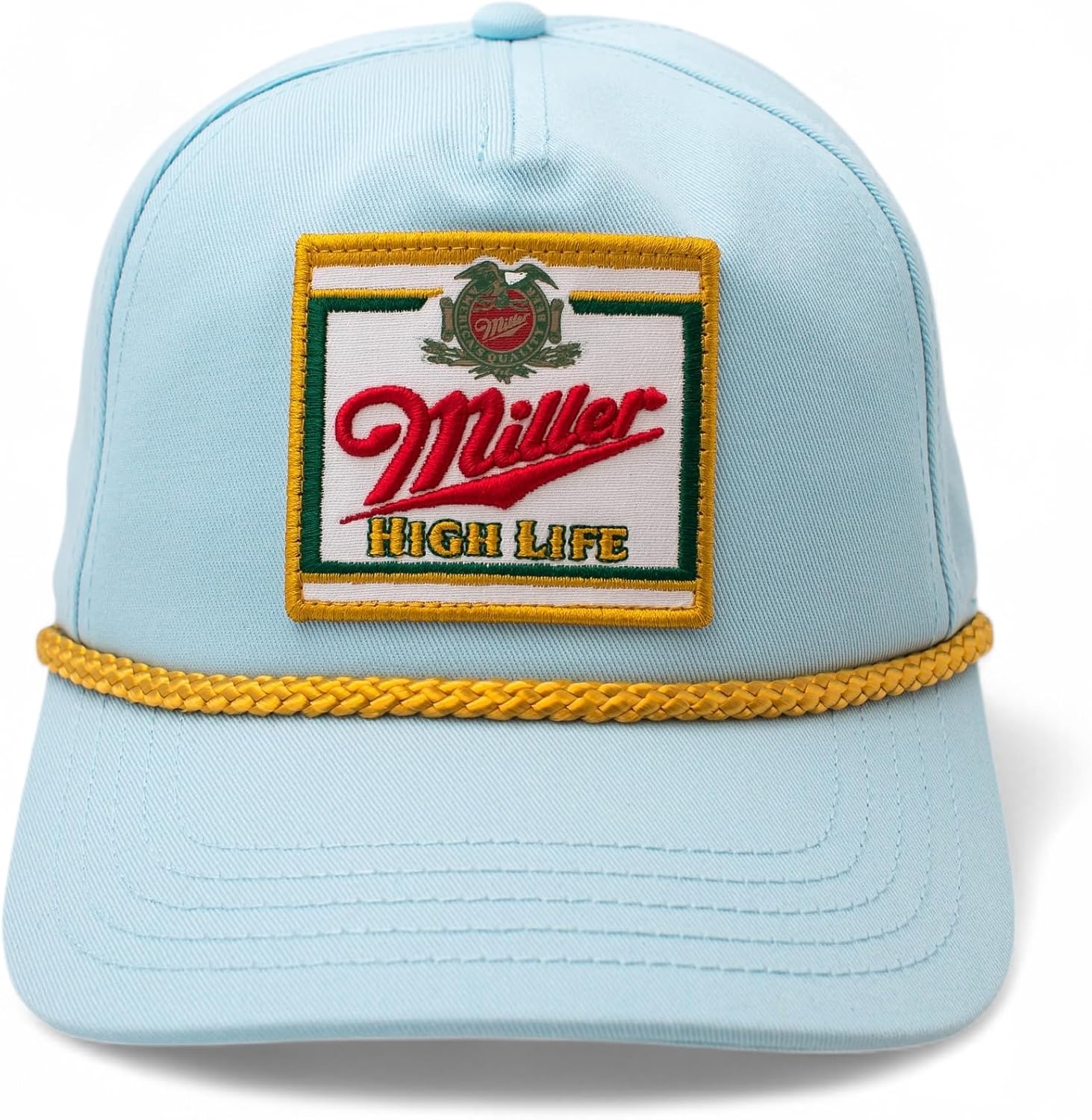 AMERICAN NEEDLE Officially Licensed Miller High Life Beer Adjustable Snapback Baseball Hat, Rope Trucker Cap, Snapback New