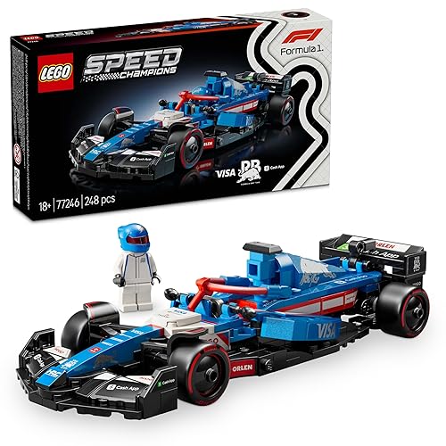 LEGO Speed Champions Visa Cash App RB VCARB 01 F1 Race Car Model Set for Adults, with a Collectible Driver Minifigure - Gift Idea for Men, Women & Teenage Motorsports Fans 77246 - Visa Cash App RB VCARB 01 F1 Car 77246