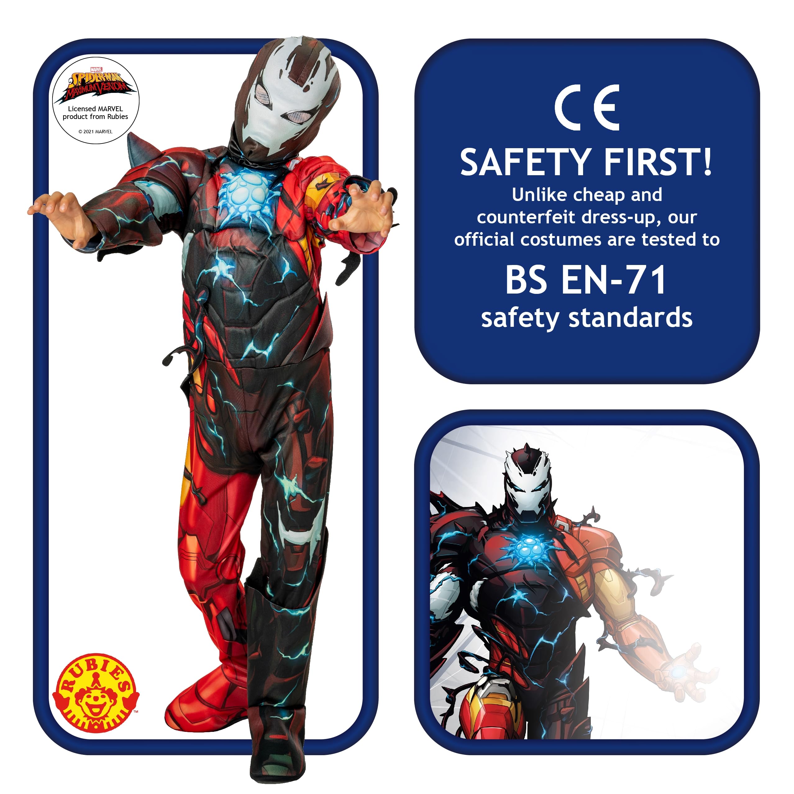 Rubie's Oficjalny kostium Disney Marvel Venomized Iron Man dla dzieci, Halloween Venom