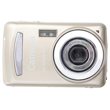 Digital Camera 16X Zoom Mini Outdoor 16MP 720P 30FPS Digital Video Camera HD Camcorder Portable Small Camera (Gold)