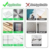 Vista 3 de BABORUI Juego de 7 cintas adhesivas de doble cara, 260 piezas de masilla adhesiva extraíble para pared, metal, vidrio, cerámica, tiras de pegamento