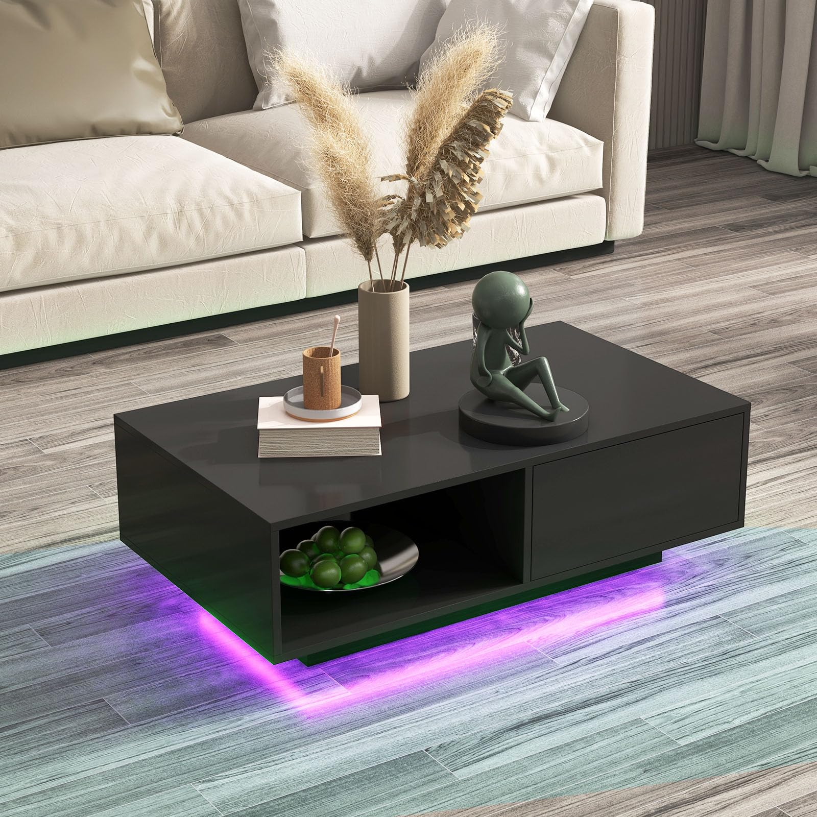 Costway - Met ledverlichting - Woonkamer - Salontafel kopen