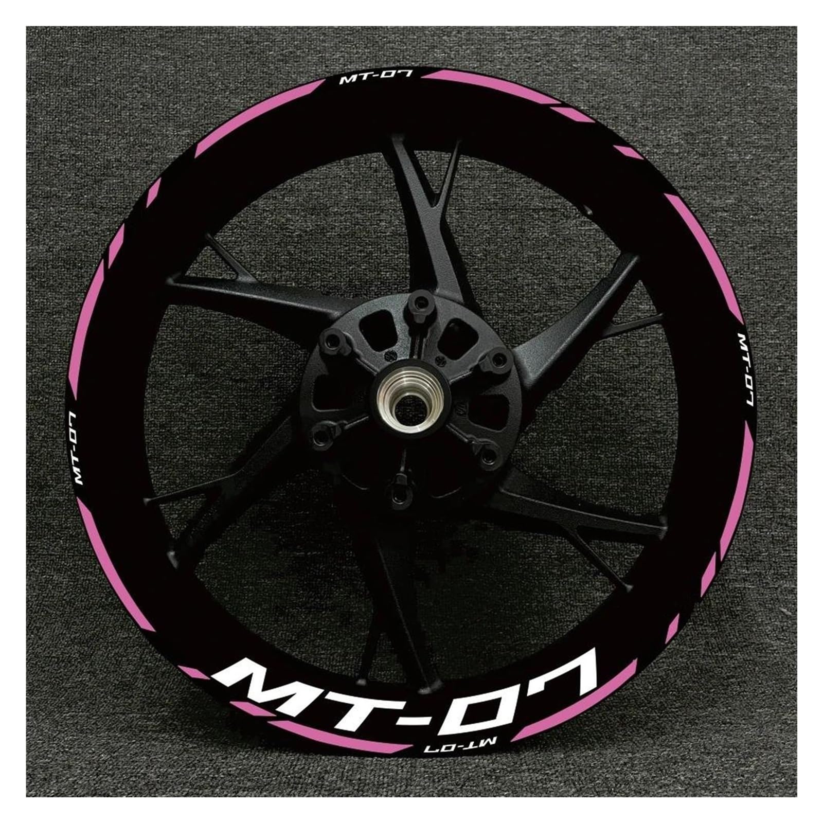 Motorcycle for Yamaha MT-07 2022 Reflective Wheel Stripe Sticker Set Waterproof Rim Decals(Color18)