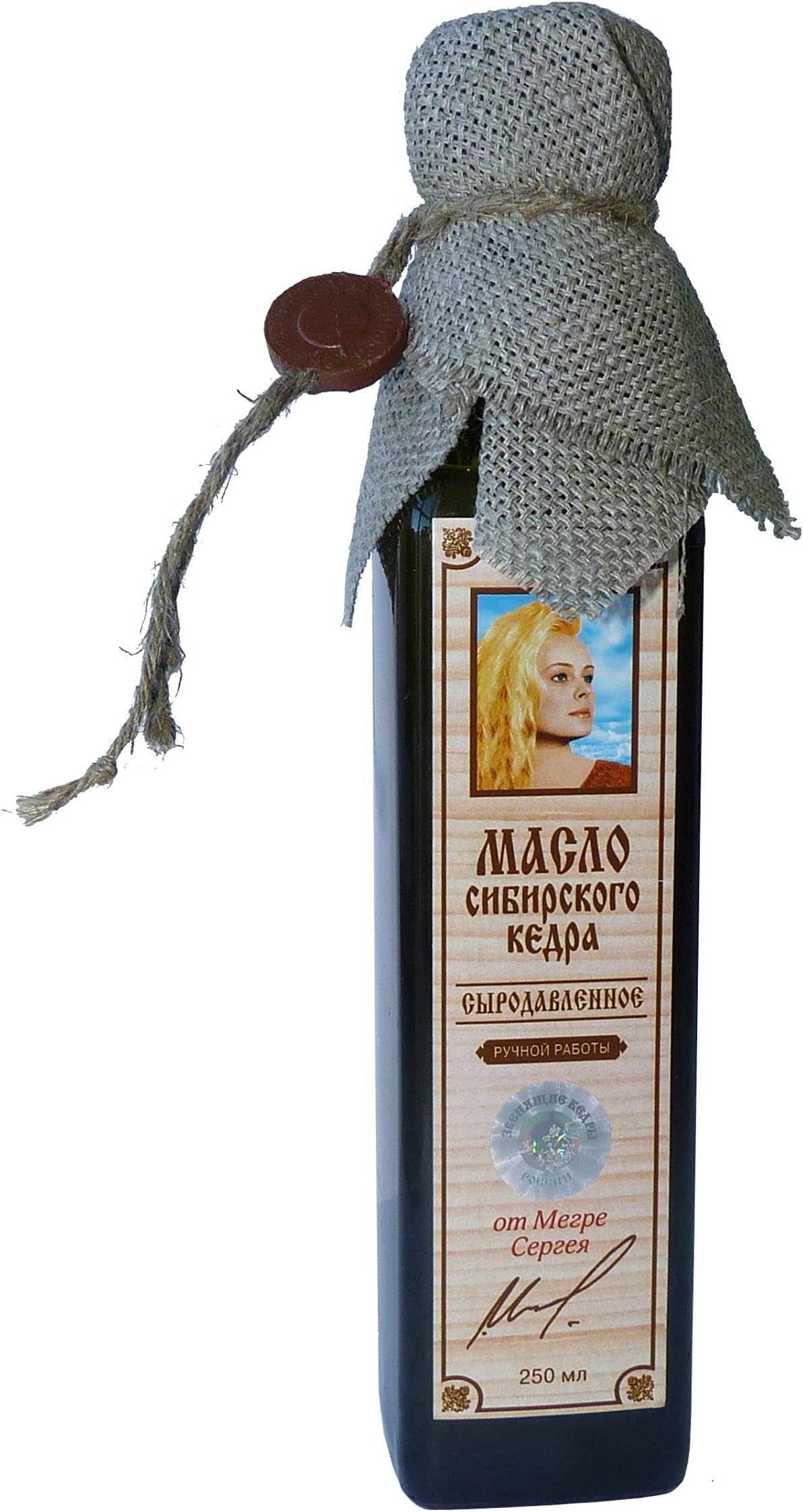 HANDMADE Siberian Cedar (Pine) Nut Oil by Vladimir Megre recipe 8.5 Oz./250 ml. Premium Quality, Organic, Pure, Unfiltered, Cold press, Extra virgin