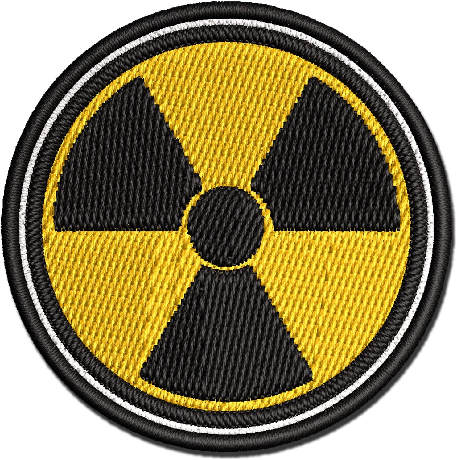 Ionizing Radiation Radioactive Trefoil Symbol Multi-Color Embroidered Iron-On Patch Applique - Large 3.5 Inch