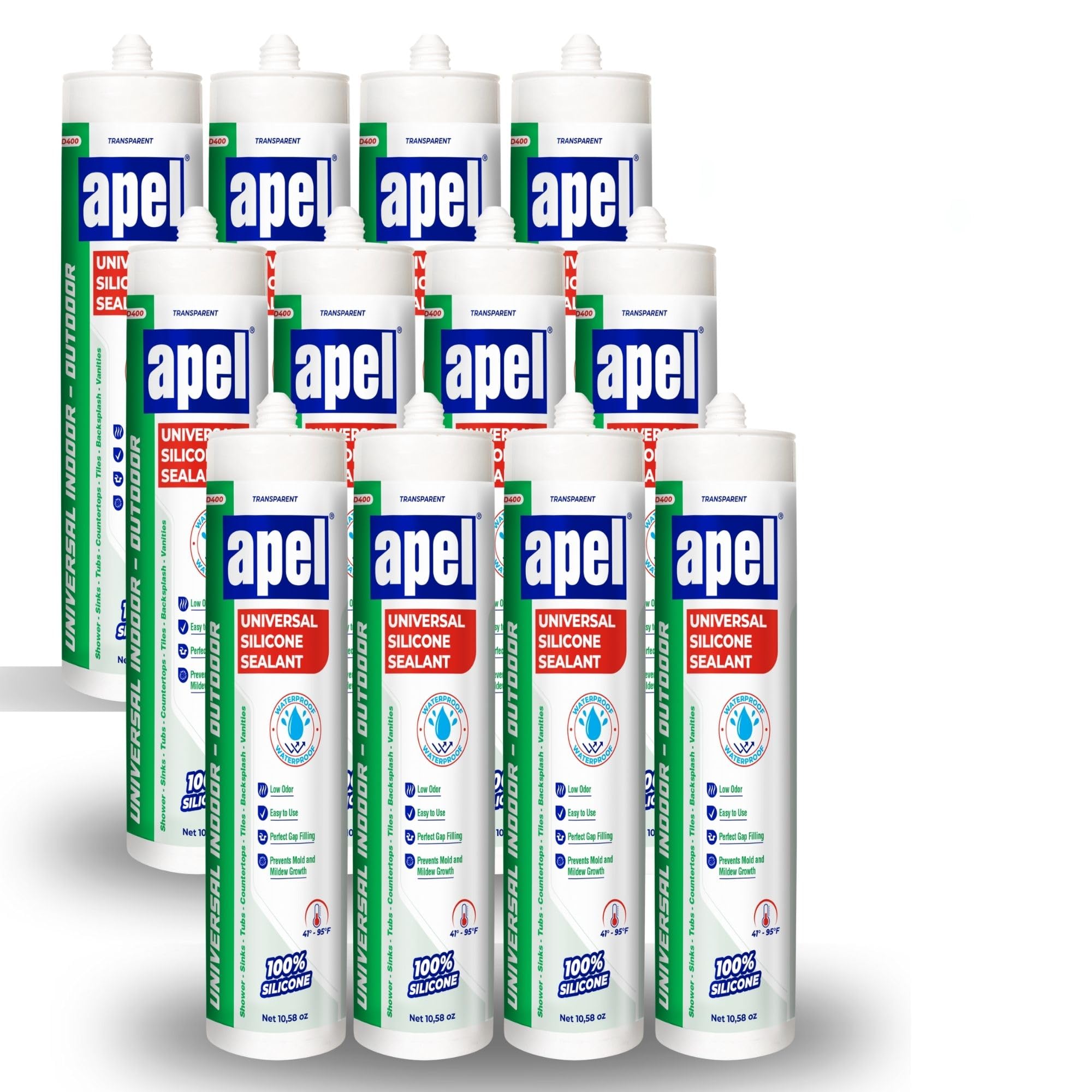 apel All Purpose Silicone Sealant 12 Pack