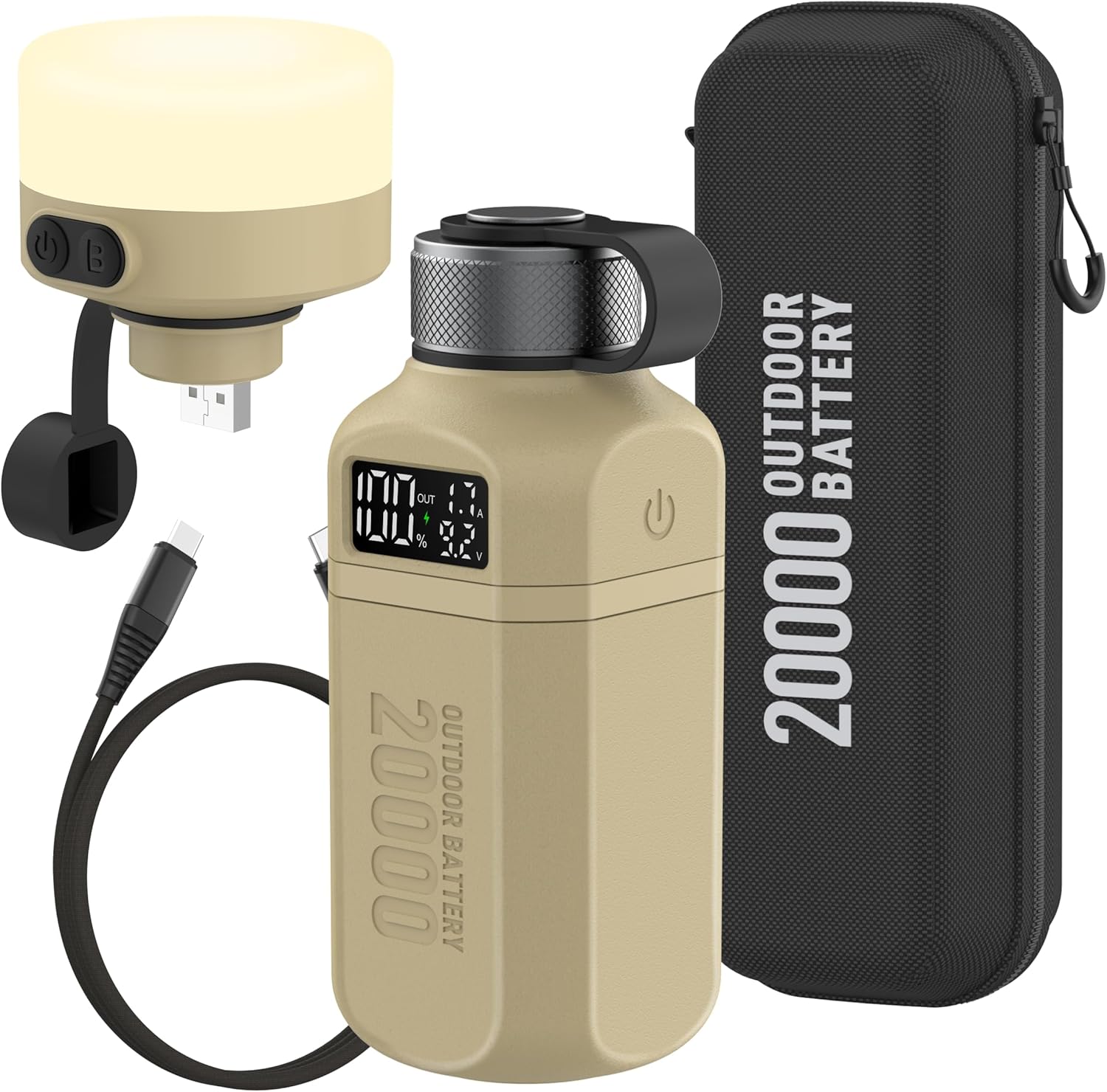 20000mAh led Lantern,USB-C Fast Charging PD,IPX8 Waterproof